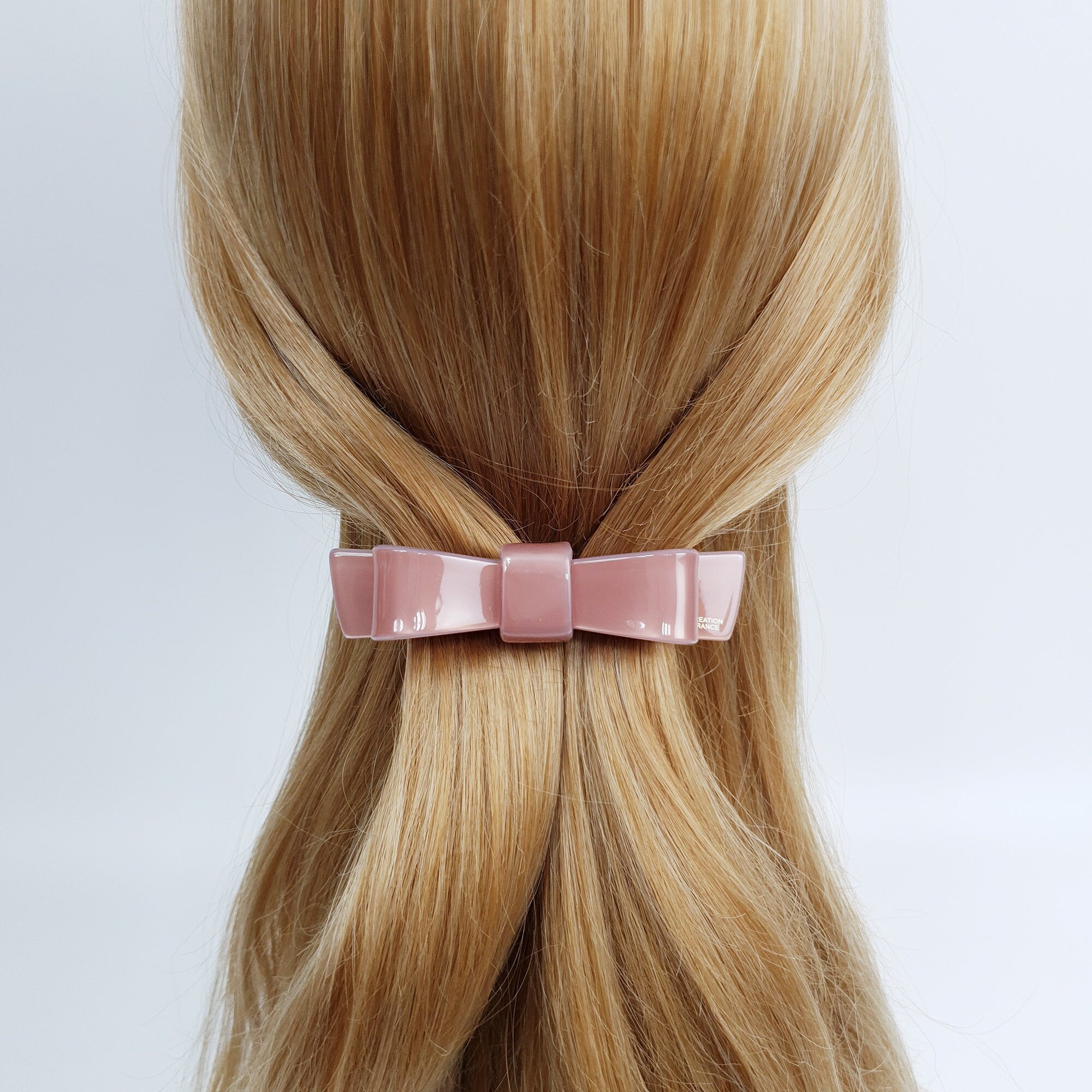 Vivid Color Bow Tie Hair Barrette (3.5 Inch) / Fashionable French Hair Pin / Hair Accessory for Woman / Automatic Hair Clip