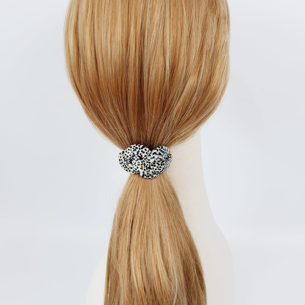 Leopard Triple Twist Curve Hair Tie / Fashionably Ponytail Holder / Hair Accessory for Woman / French Hair Pin / Hair Scrunchy