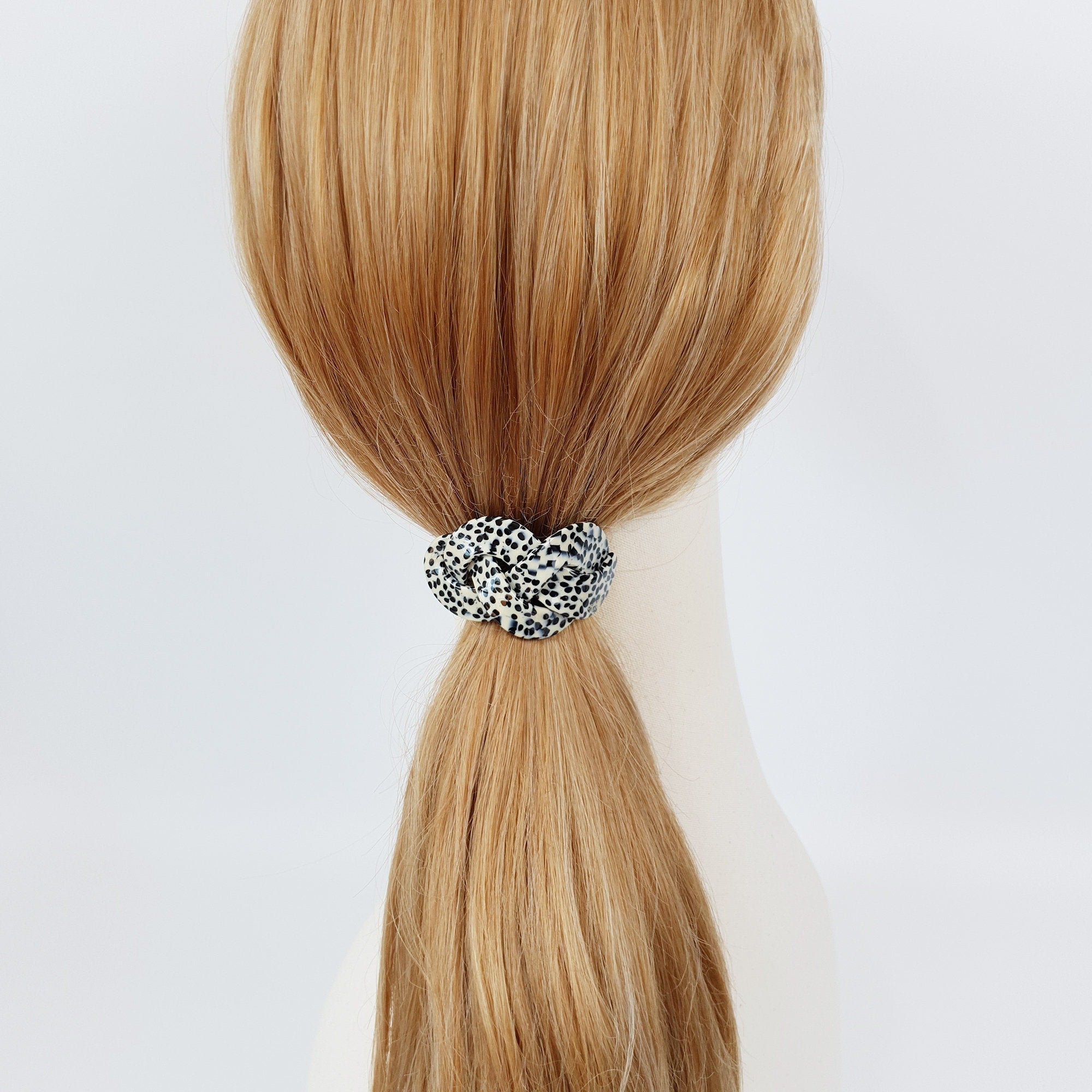 Leopard Triple Twist Curve Hair Tie / Fashionably Ponytail Holder / Hair Accessory for Woman / French Hair Pin / Hair Scrunchy