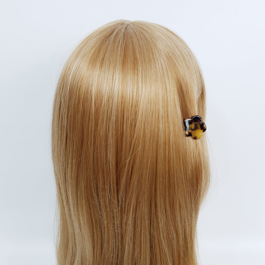 Marble Modern Mini Hair Clip Claw / Tortoise Shell Small French Pin / Hair Barrette for Woman / Leopard Hair Clips