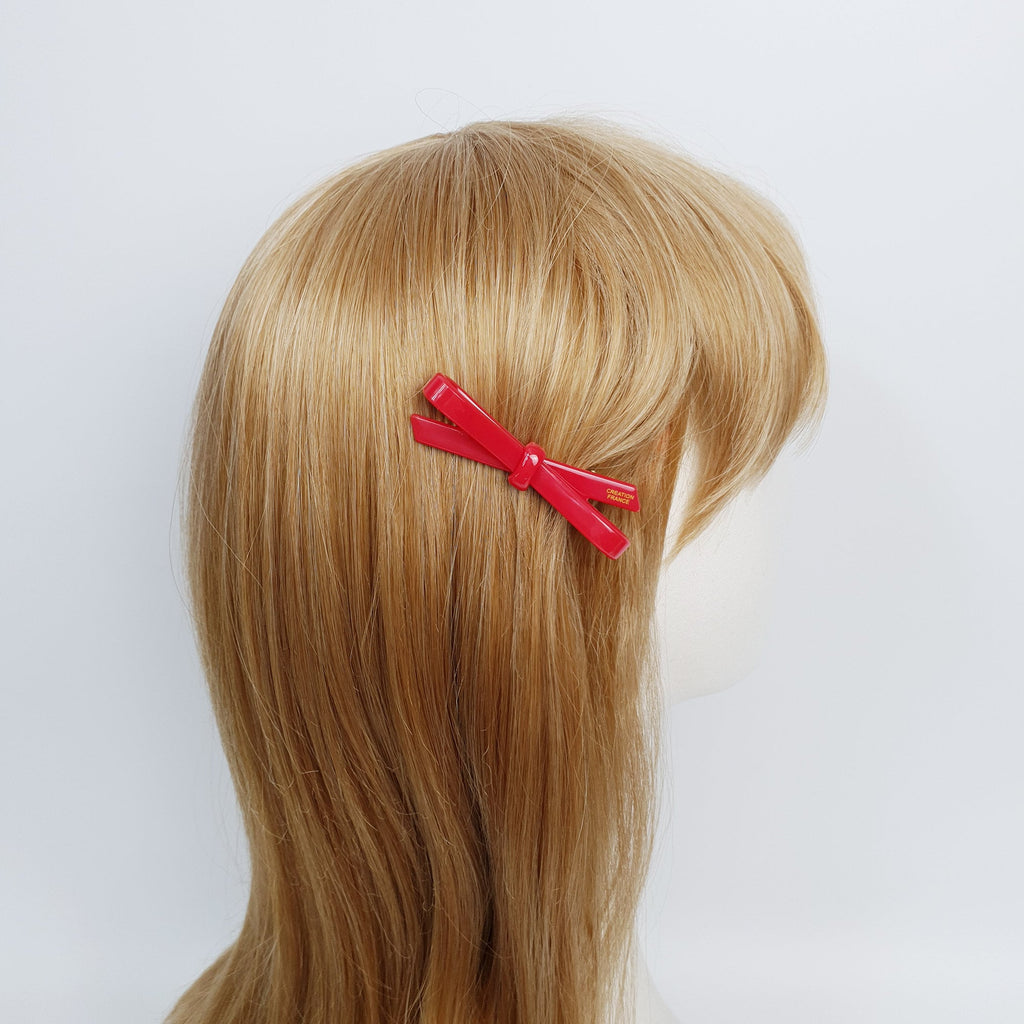 Pure Color Simple Ribbon Hair Claw Clip (2.8 Inch) / Cute French Hair Pin / Alligator Hair Clip for Woman