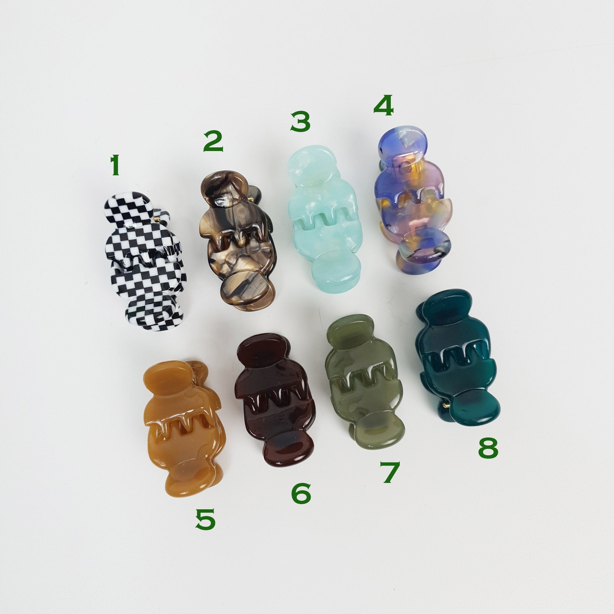 Pure Color Mini Hair Clips (2 pieces 1 set) / Tortoise Shell French Hair Pin / Hair Accessory for Woman / French Barrette for Girls