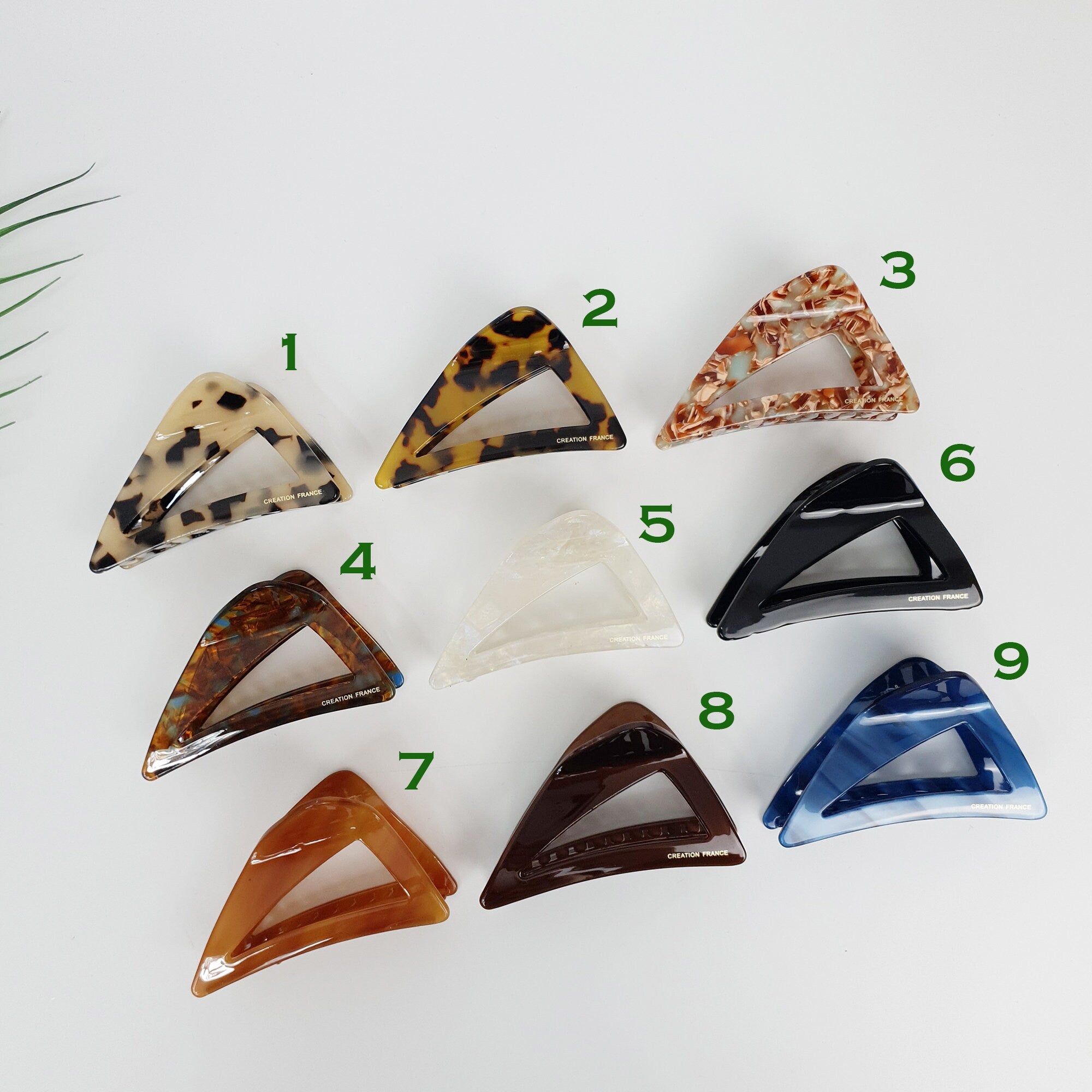 Leopard Triangle Fashion Hair Claw Clip (3.0 Inch) / Tortoise Shell French Hair Pin / Hair Accessory for Woman