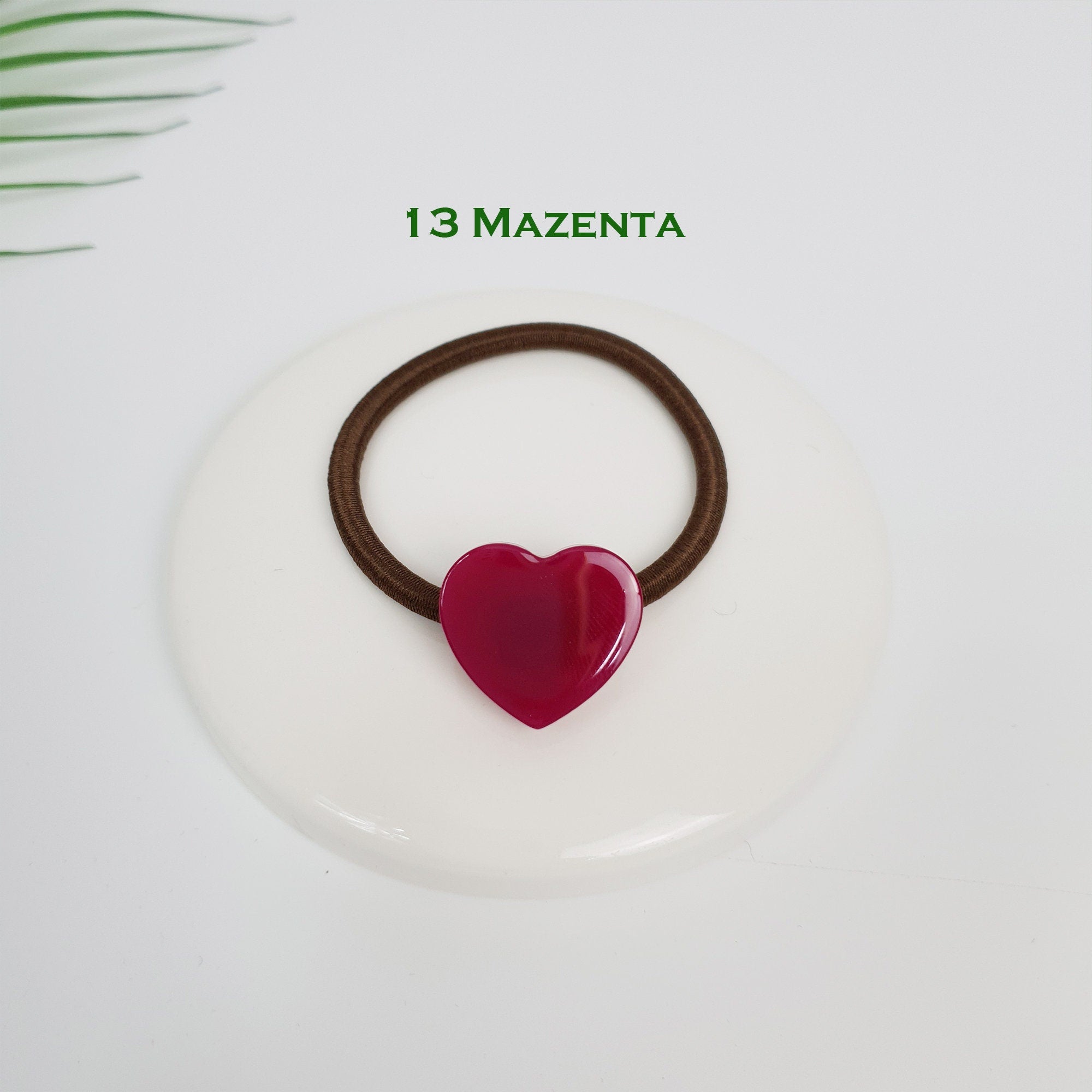 Leopard Shell Cutie Mini Heart Hair Tie / Tortoise Shell Ponytail Holder / Hair Accessory for Woman / French Hair Pin / Hair Scrunchy