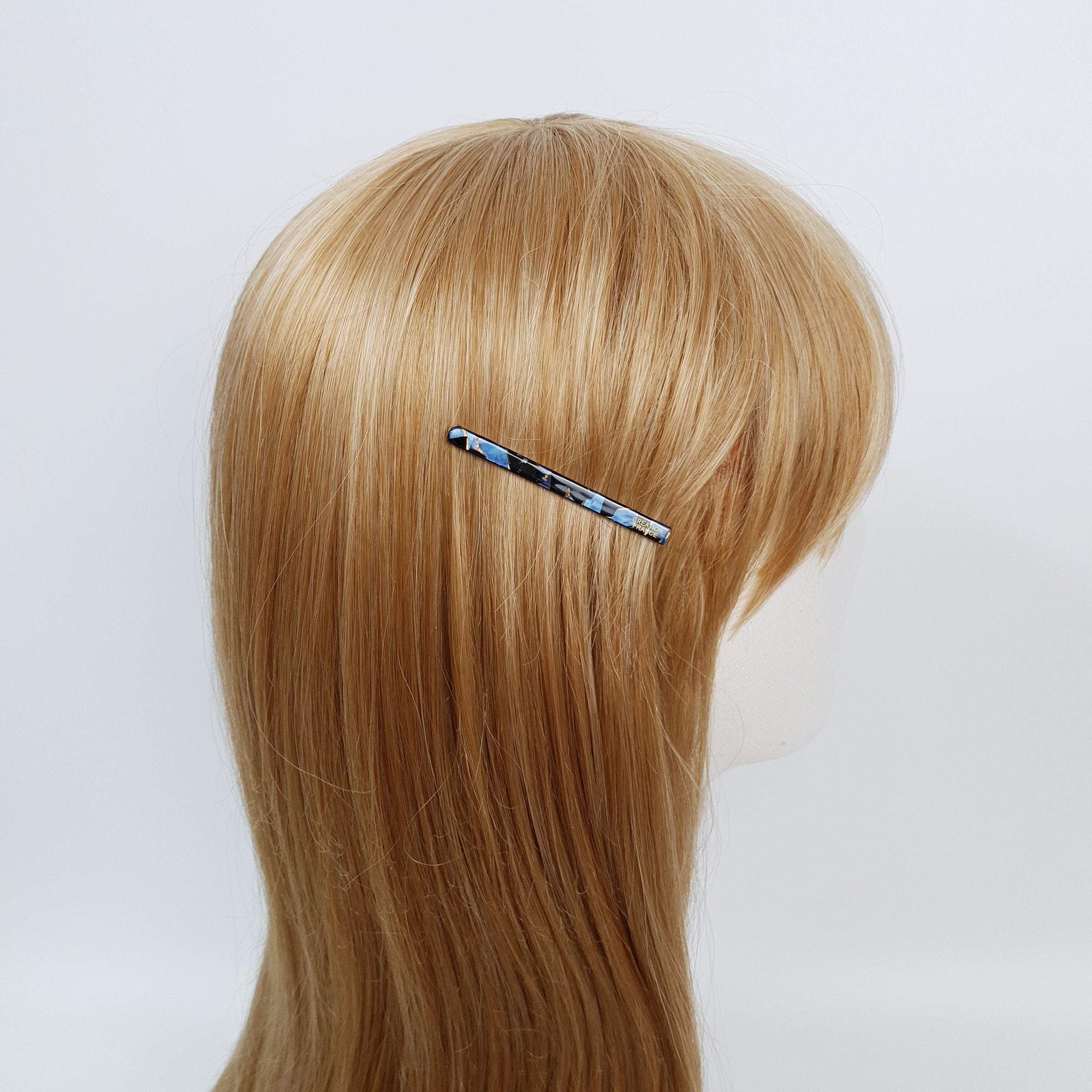 Leopard Straight Line Bobby Pin (2.4 Inch) / Simple French Hair Pin / Hair Accessory for Woman / Snap Clip for Thin Hair