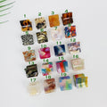 Modern Square Mini Hair Claw Clip / Tortoise Shell Small French Hair Pin / Hair Barrette for Woman / Metal Hair Claw