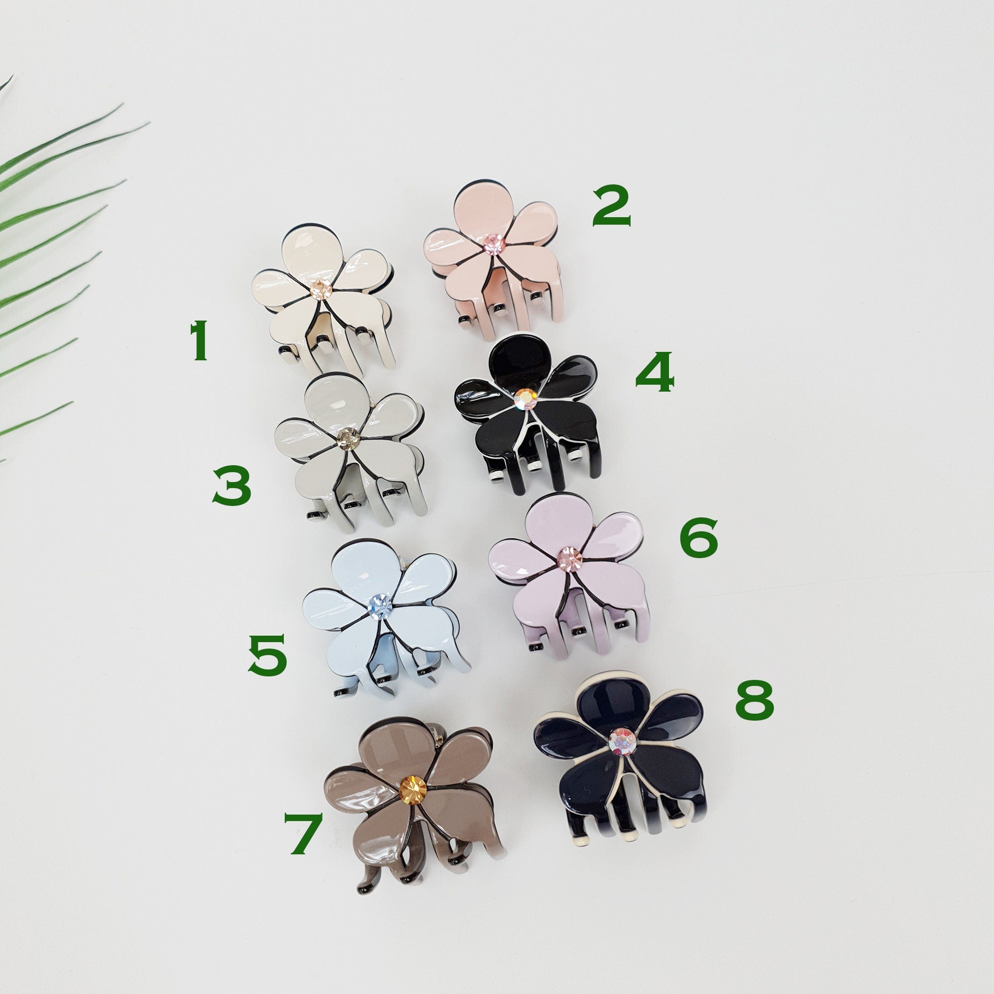 Pastel Color Flower Mini Hair Clips / Cute Small French Hair Pin / Hair Barrette for Woman / Floral Hair Clip for Girls