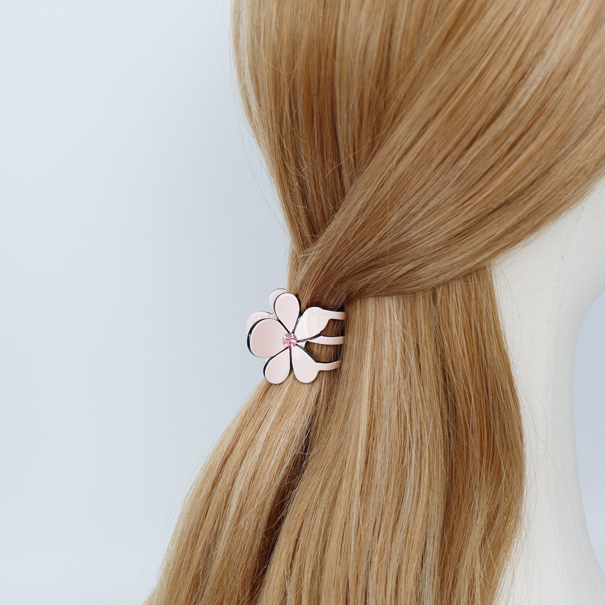 Pastel Color Flower Mini Hair Clips / Cute Small French Hair Pin / Hair Barrette for Woman / Floral Hair Clip for Girls