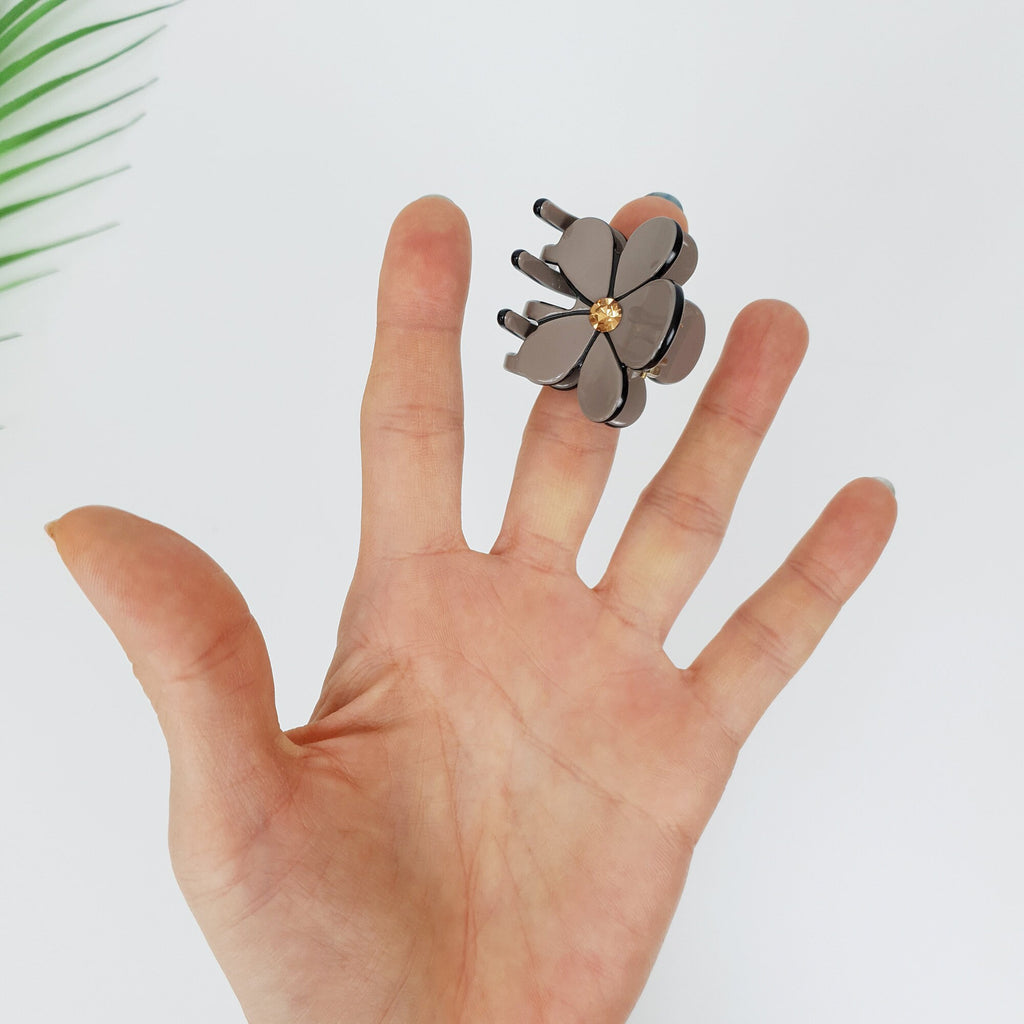 Pastel Color Flower Mini Hair Clips / Cute Small French Hair Pin / Hair Barrette for Woman / Floral Hair Clip for Girls