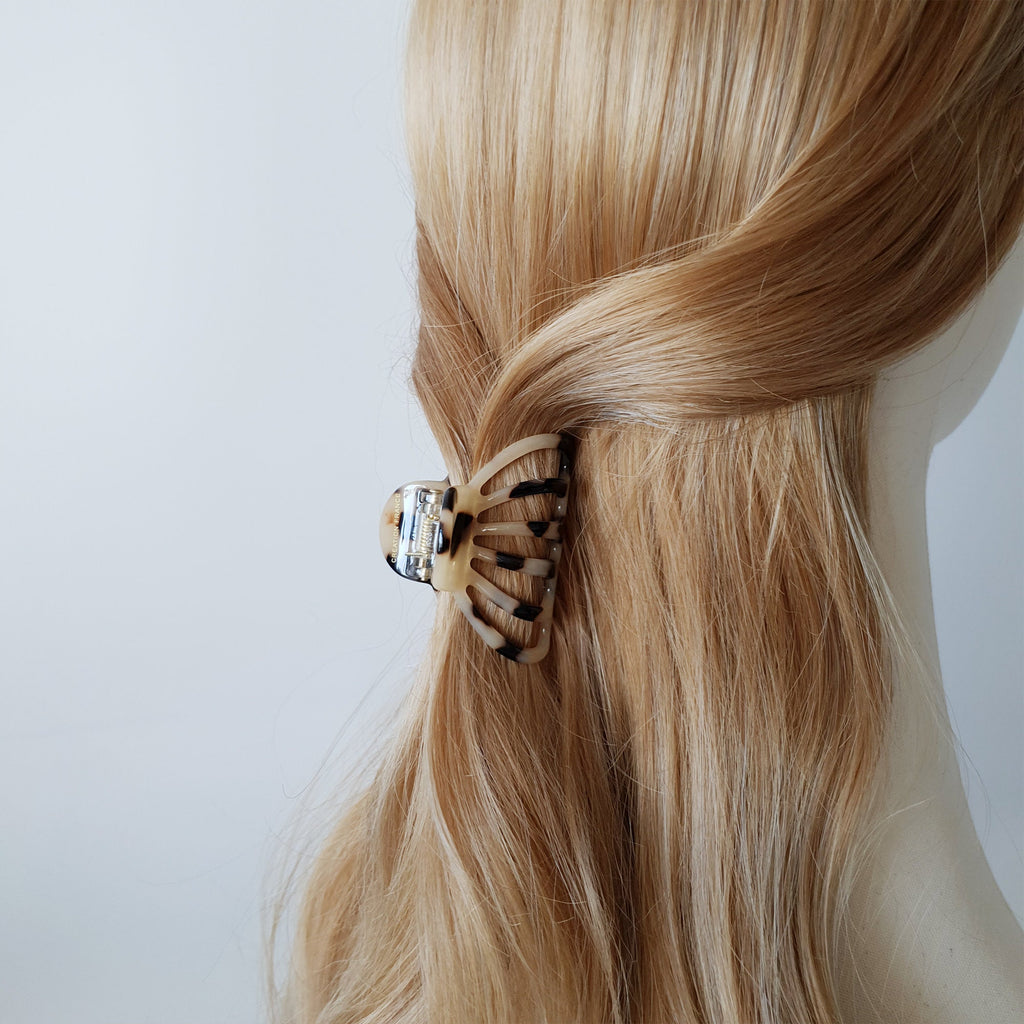 Leopard Judy Square Medium Hair Claw Clip / Tortoise Shell French Hair Pin / Hair Accessory for Woman