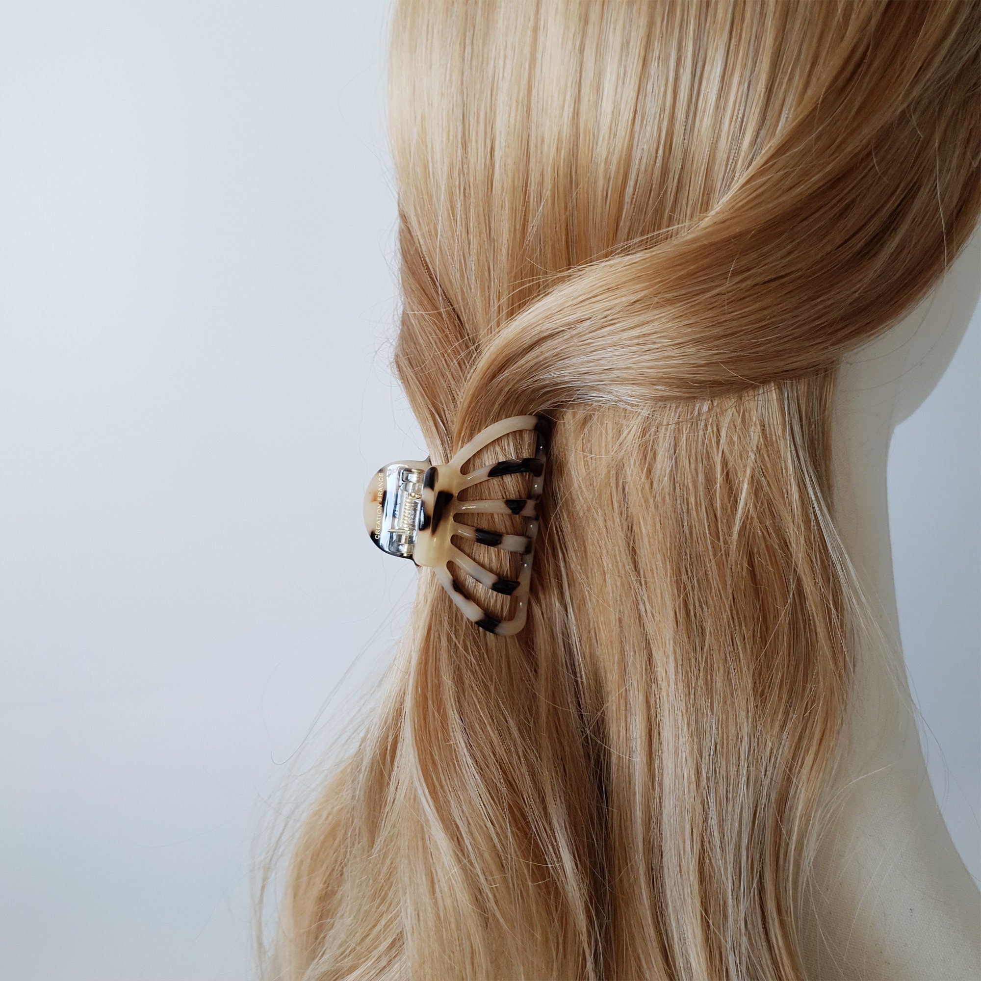 Leopard Judy Square Medium Hair Claw Clip / Tortoise Shell French Hair Pin / Hair Accessory for Woman