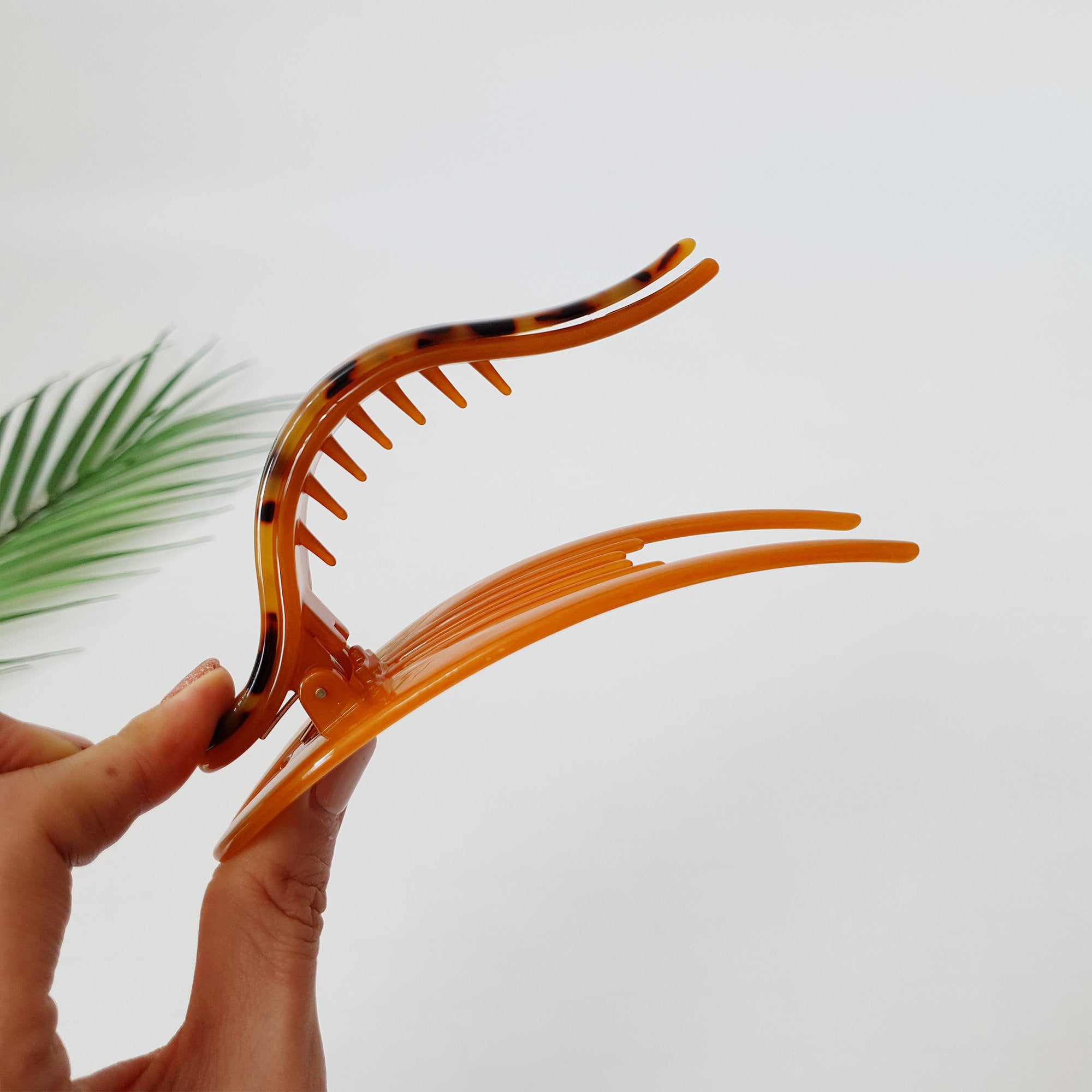 Leopard Marble Large Hair Claw Clip / Tortoise Shell French Hair Pin / Alligator Hair Clip for Woman