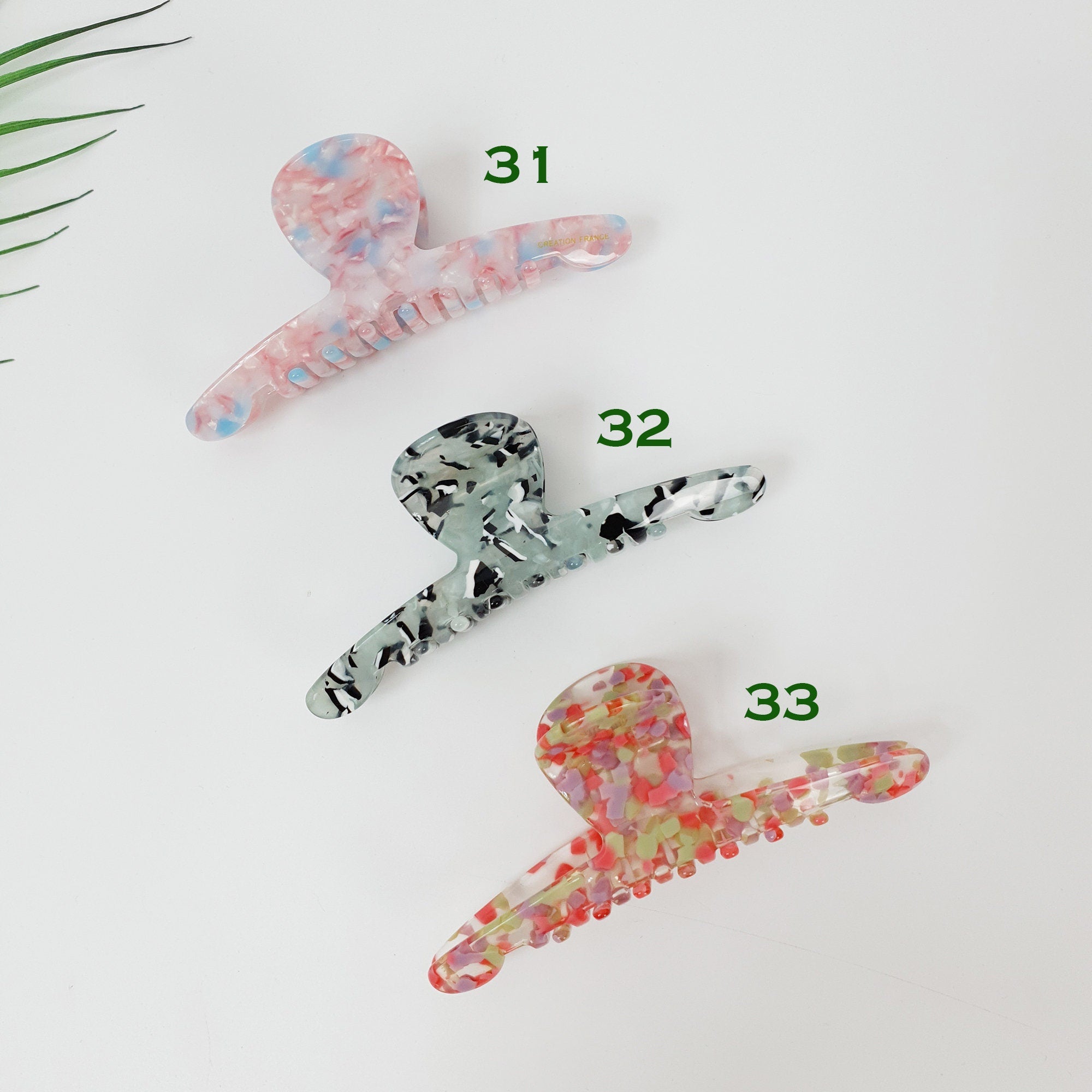 Leopard Marble Elle Large Hair Claw Clip / Luxurious Grand French Hair Pin / Hair Barrette for Woman