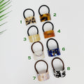 Leopard Curved Square Hair Tie / Cute Ponytail Holder / Hair Accessory for Woman / French Hair Pin / Hair Scrunchy