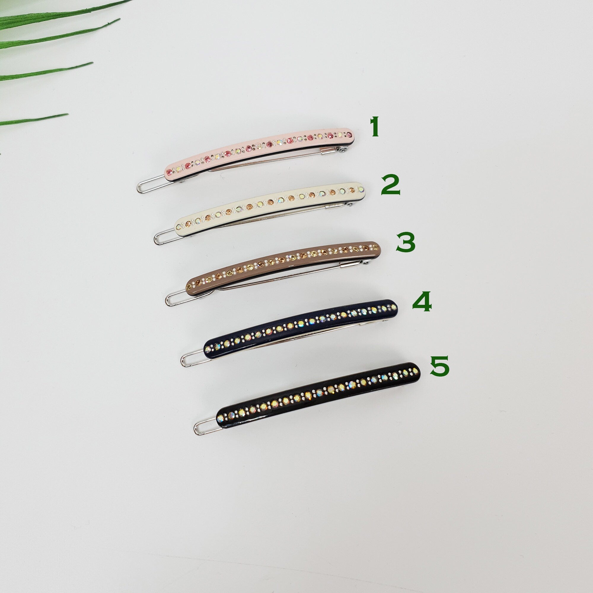 Pastel Tone Bobby Pin with Cubic / Cute Simple French Hair Pin Clip / Hair Accessory for Woman / Bow Barrette