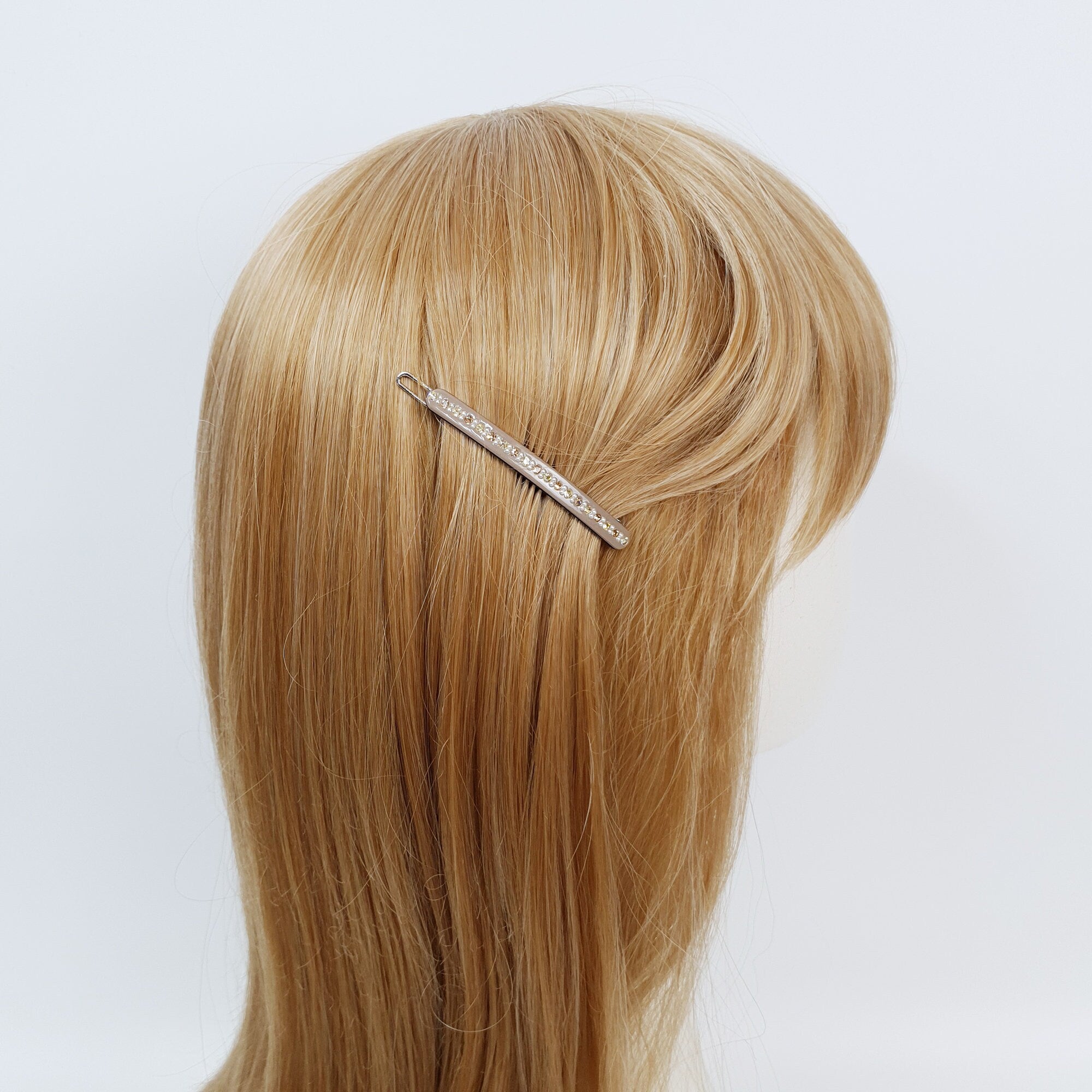 Pastel Tone Bobby Pin with Cubic / Cute Simple French Hair Pin Clip / Hair Accessory for Woman / Bow Barrette