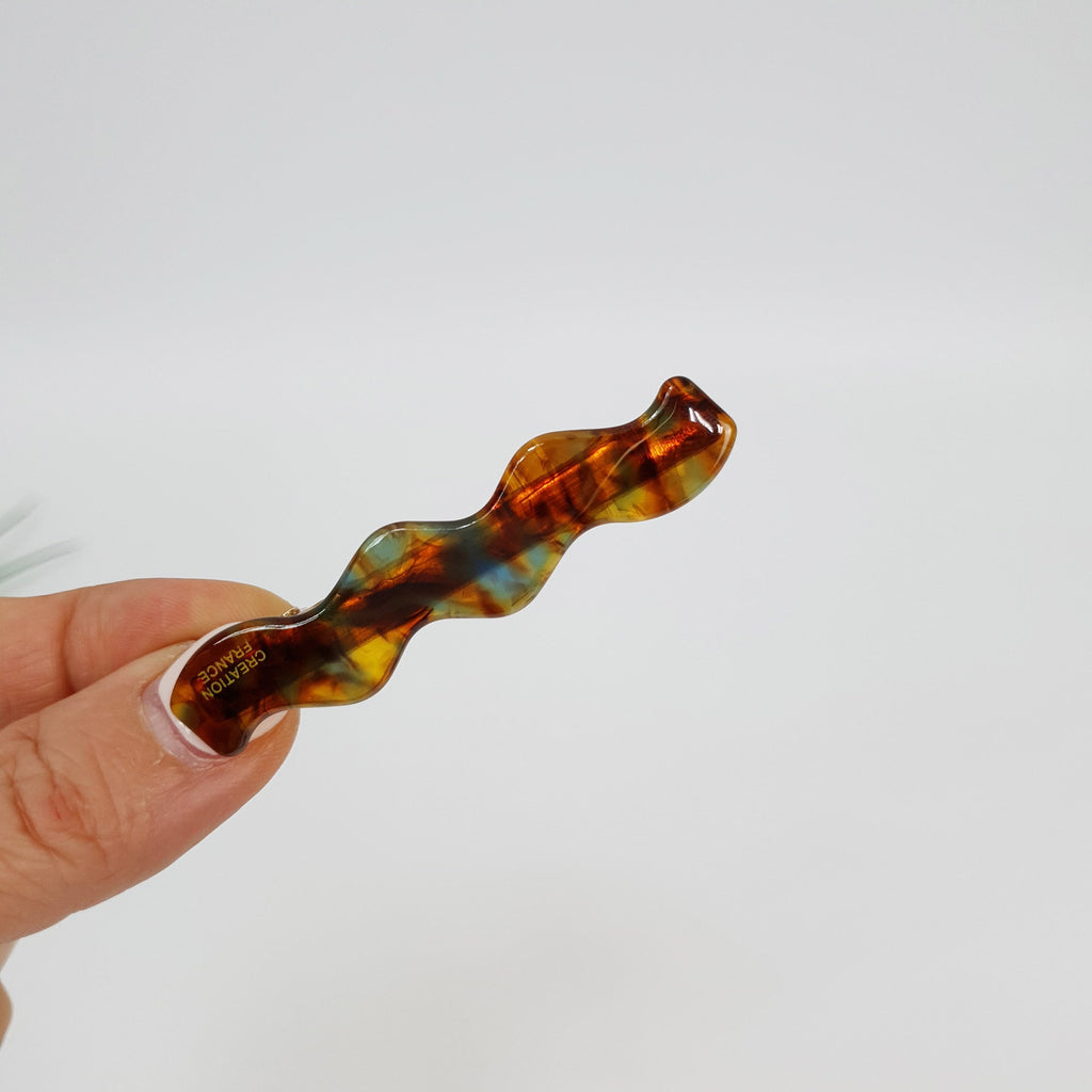Leopard Marble Wave Hair Claw Clip (2.6 Inch) / Tortoise Shell French Hair Pin / Alligator Hair Clip for Woman