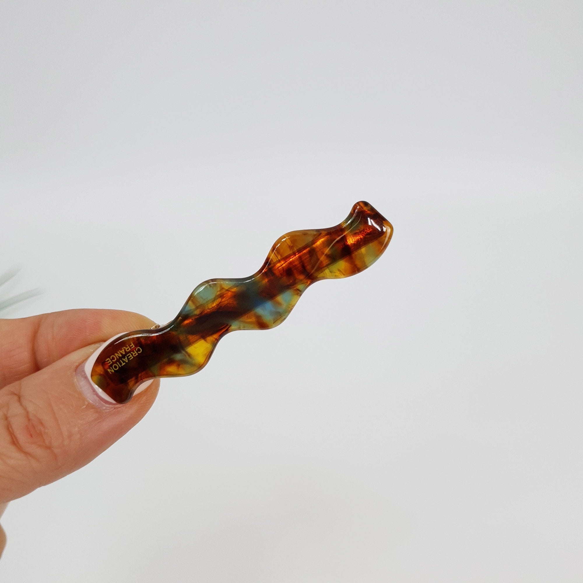 Leopard Marble Wave Hair Claw Clip (2.6 Inch) / Tortoise Shell French Hair Pin / Alligator Hair Clip for Woman