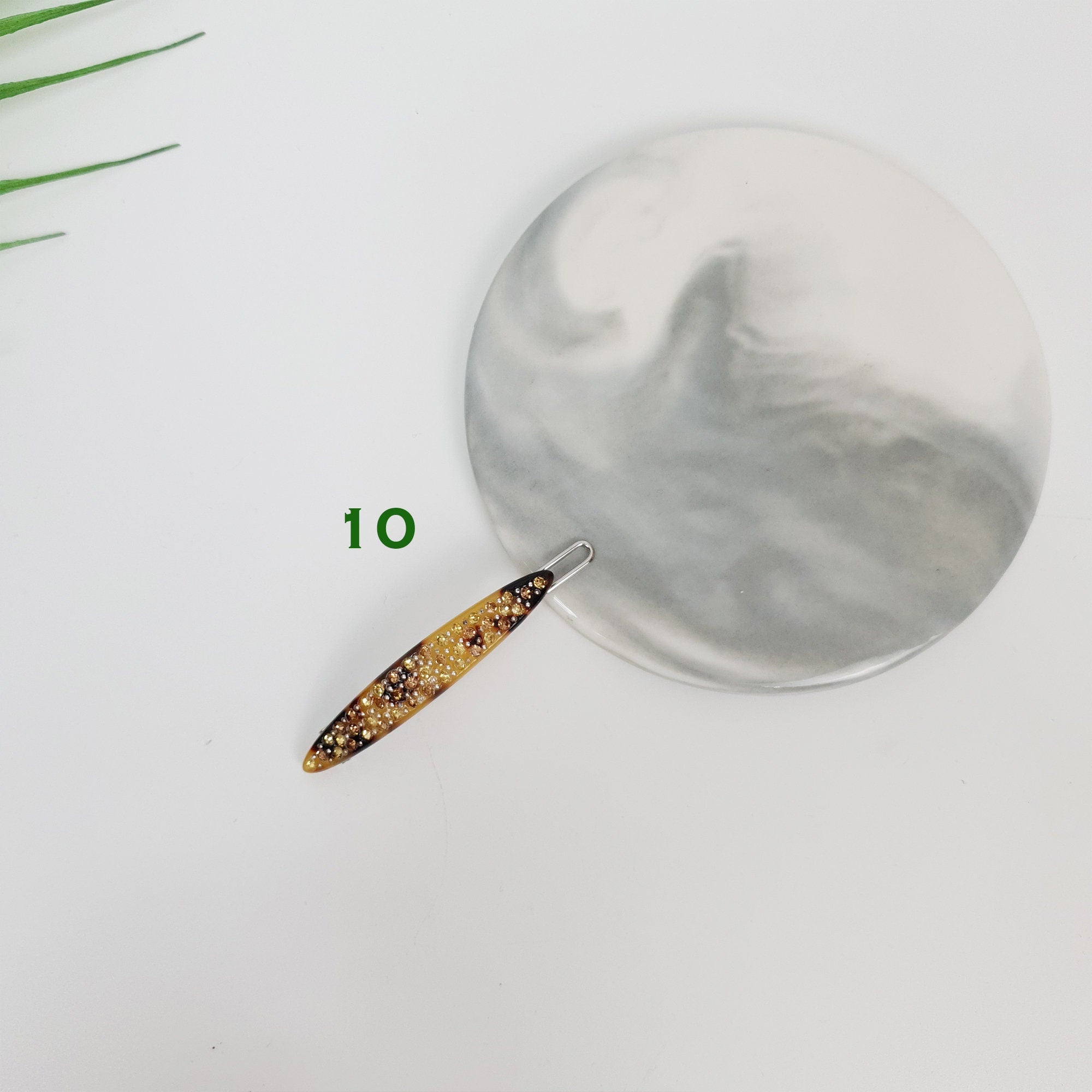 Tortoise Shell Black Cubic Bobby Pin (2.0 Inch) / Vintage French Hair Pin Clip / Hair Accessory for Woman / Snap Clip for Long Hair