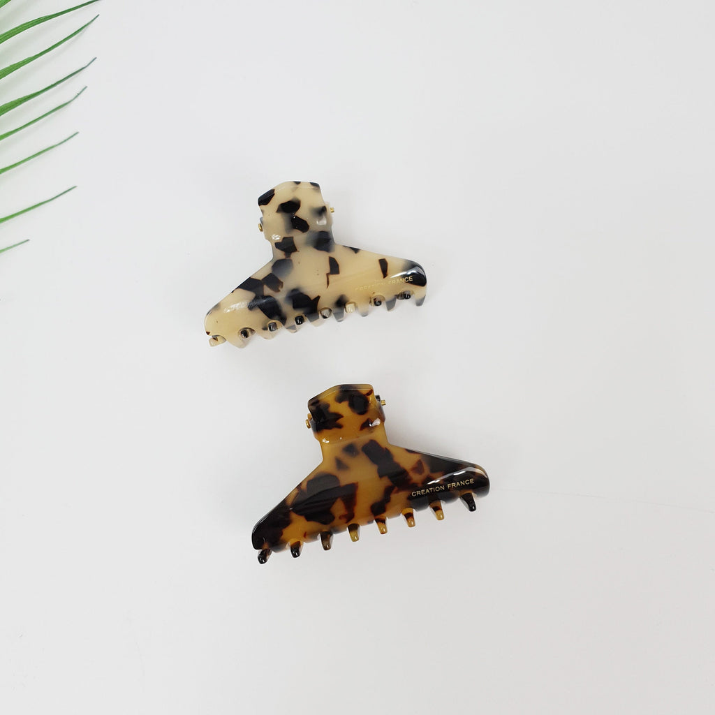 Leopard Triangle Hair Claw Clip (2.8 Inch) / Tortoise Shell French Hair Pin / Hair Accessory for Woman