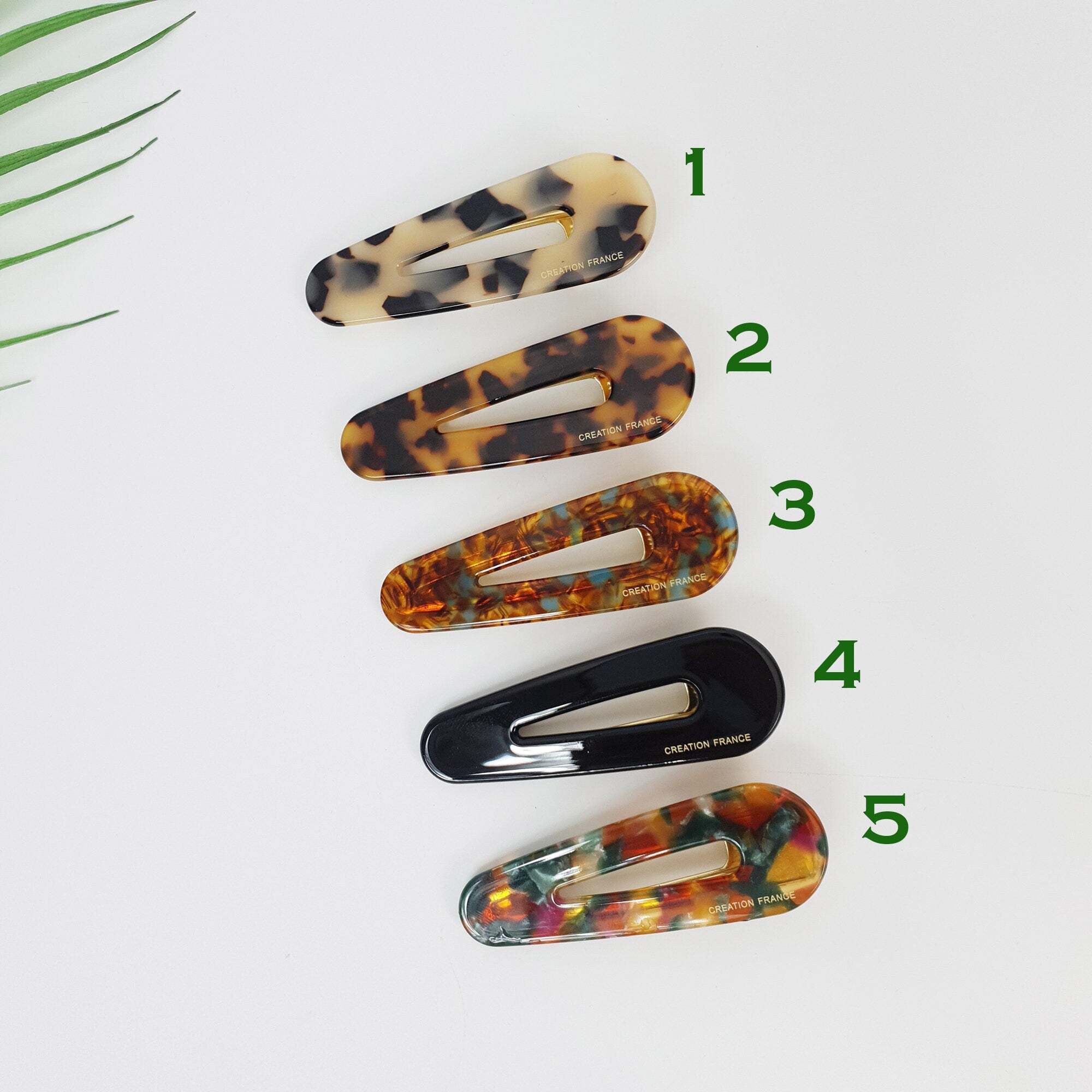Leopard Bold Triangle Hair Claw Clip (3.1 Inch) / Tortoise Shell French Hair Pin / Alligator Hair Clip for Woman