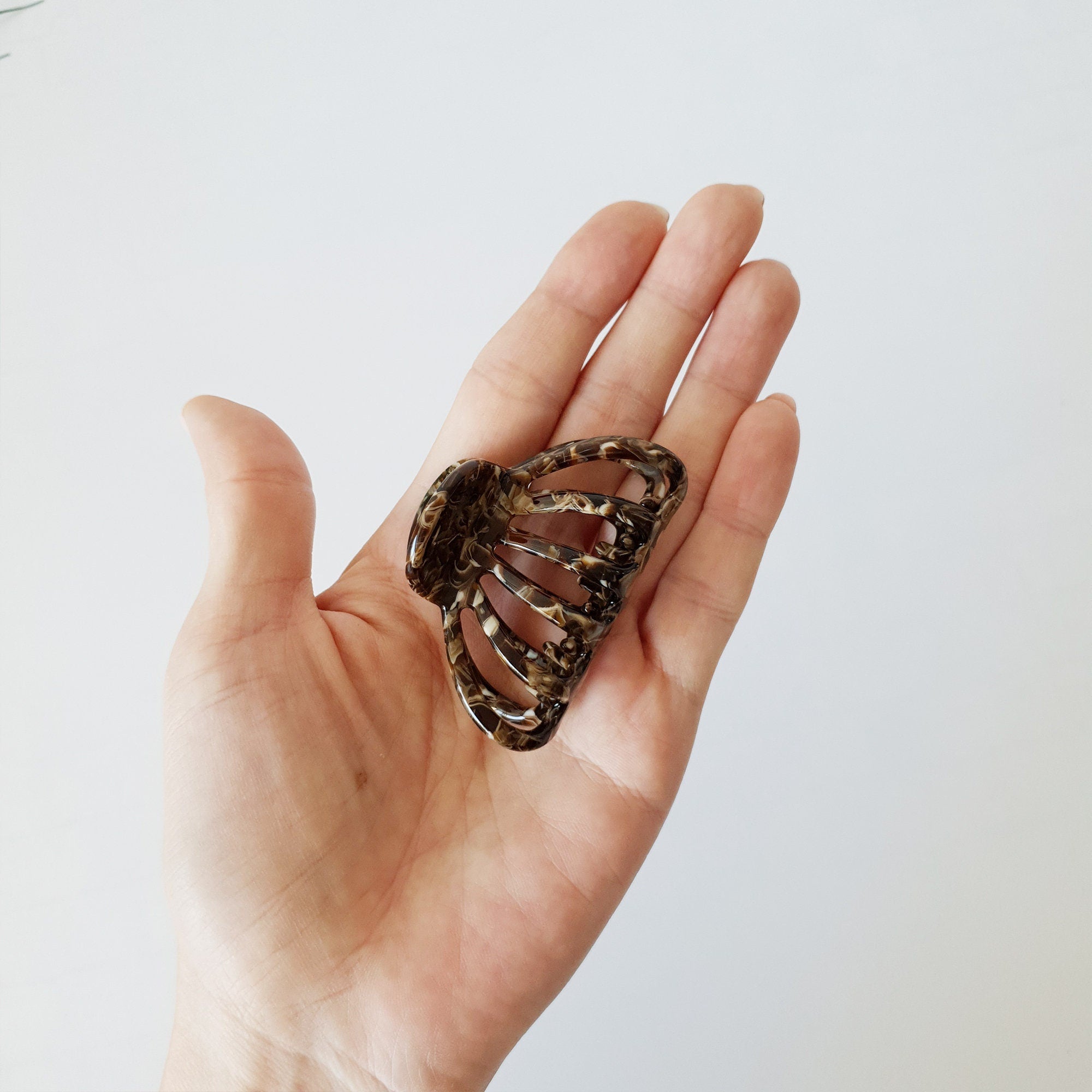 Leopard Judy Square Medium Hair Claw Clip / Tortoise Shell French Hair Pin / Hair Accessory for Woman
