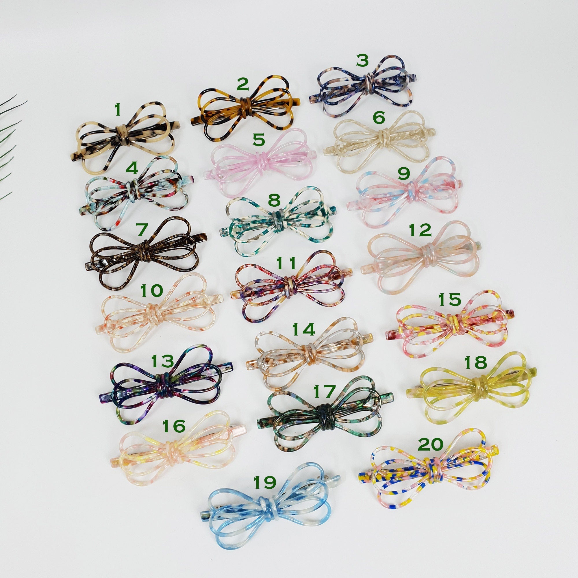 Tortoise Shell Triple Ribbon Hair Barrette (4.3 Inch) / Luxurious French Hair Pin / Hair Accessory for Woman / Automatic Hair Pin