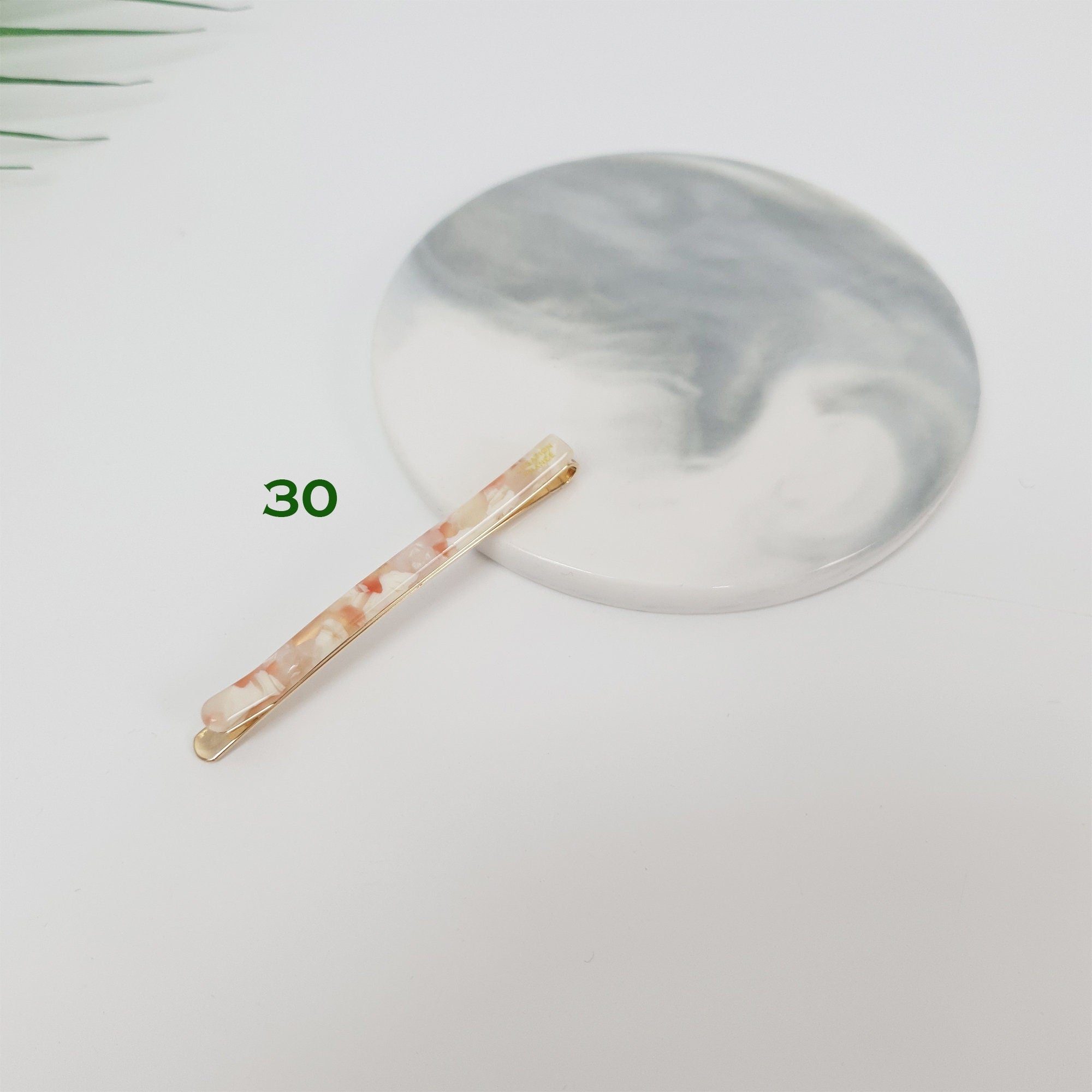 Leopard Straight Line Bobby Pin (2.4 Inch) / Simple French Hair Pin / Hair Accessory for Woman / Snap Clip for Thin Hair