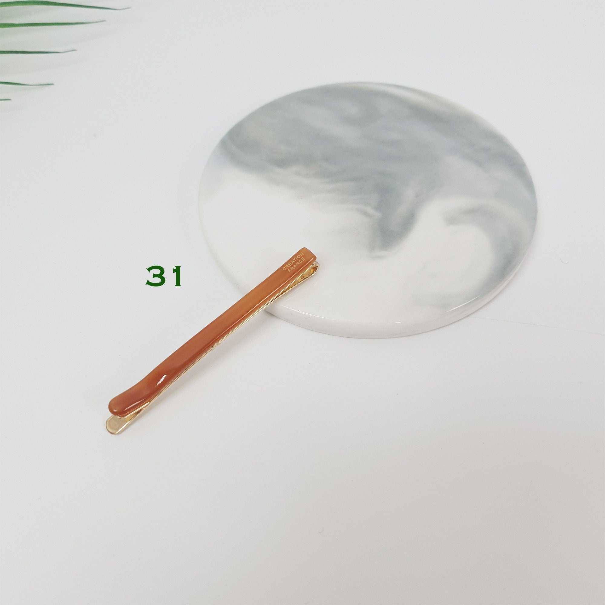 Leopard Straight Line Bobby Pin (2.4 Inch) / Simple French Hair Pin / Hair Accessory for Woman / Snap Clip for Thin Hair