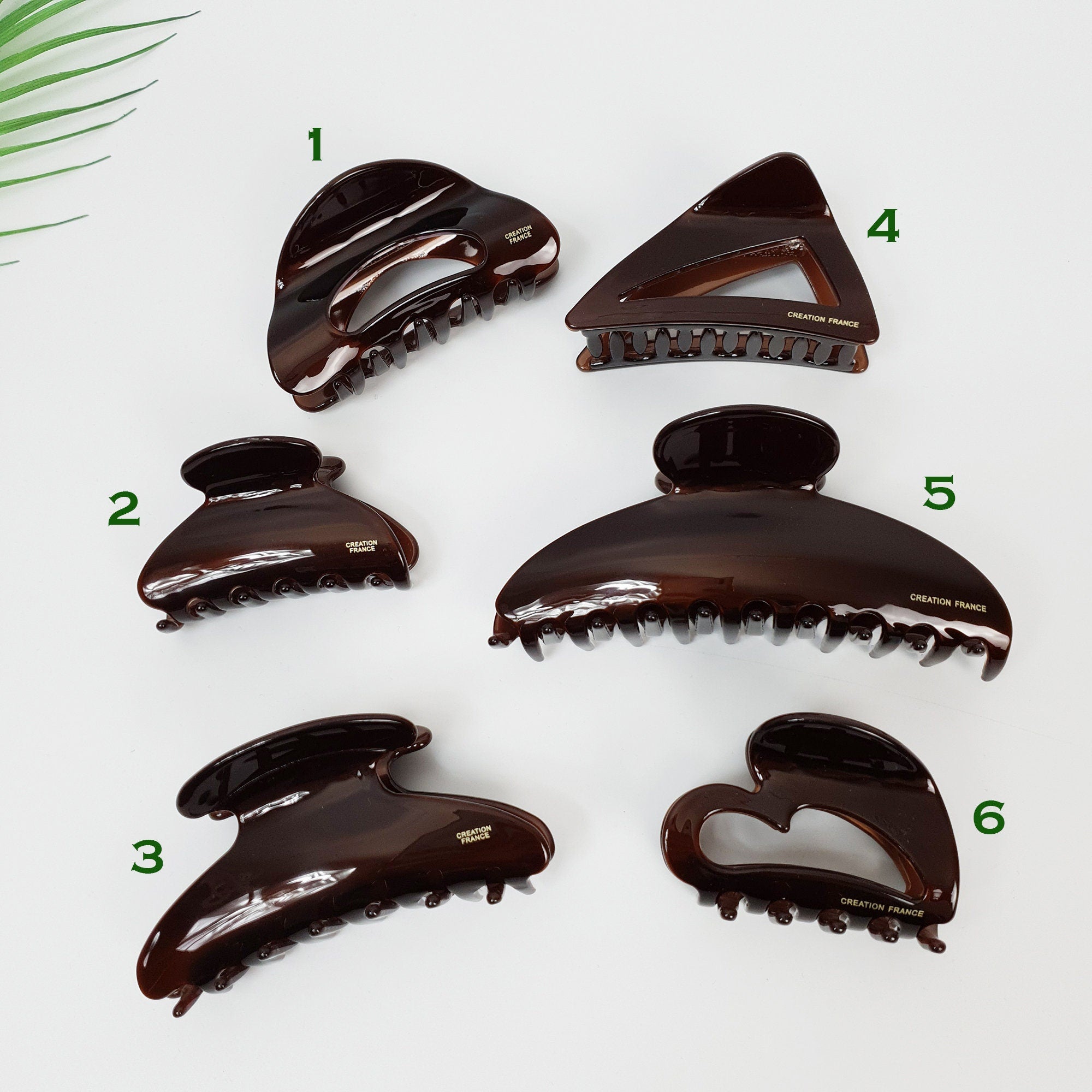 Chic Brown Hair Claw Clip / Simple French Hair Pin / Hair Accessory for Woman