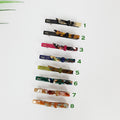Leopard Art Mini Ribbon Hair Barrette (2.8 Inch) / Tortoise Shell French Hair Pin / Hair Accessory for Woman / Automatic Hair Clip
