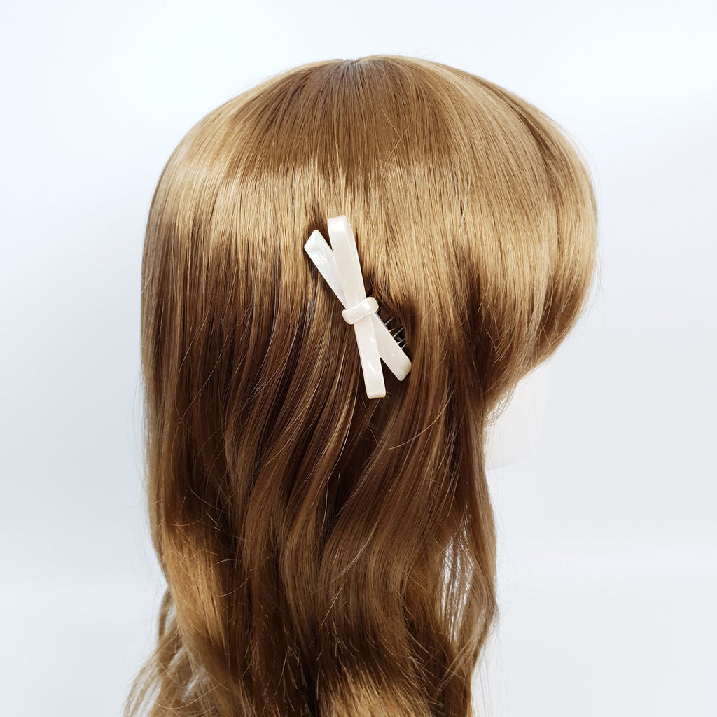 Pure Color Simple Ribbon Non-slip Hair Comb Pin (2.8 Inch) / Cute French Hair Pin / Hair Fork for Woman