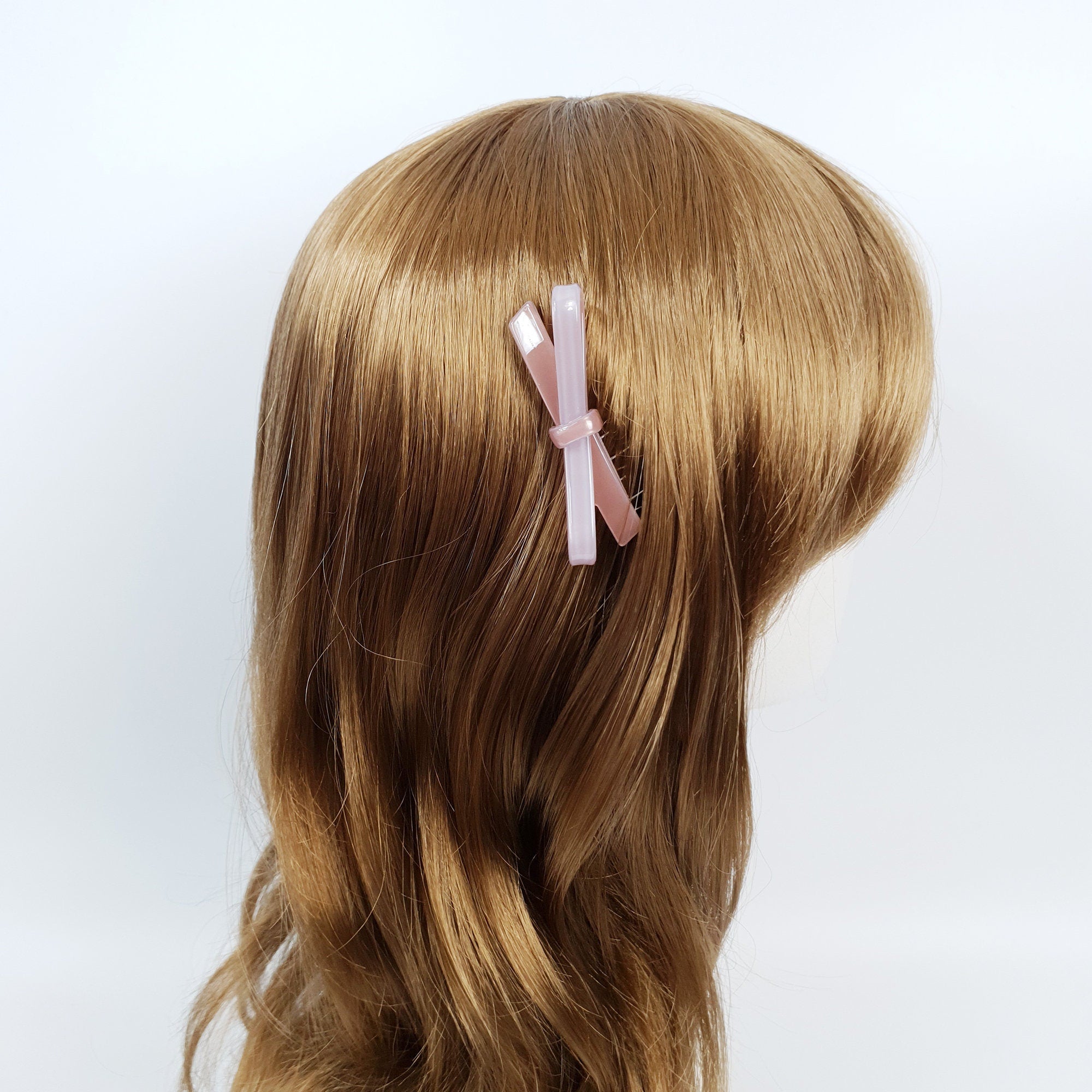 Pure Color Simple Ribbon Non-slip Hair Comb Pin (2.8 Inch) / Cute French Hair Pin / Hair Fork for Woman