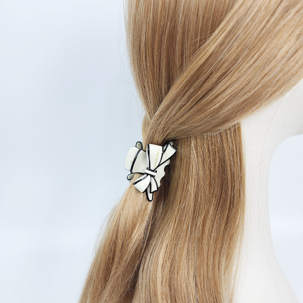 Pastel Color Fashion Ribbon Hair Claw Clip (2.4 Inch) / Luxurious French Hair Pin / Hair Accessory for Woman