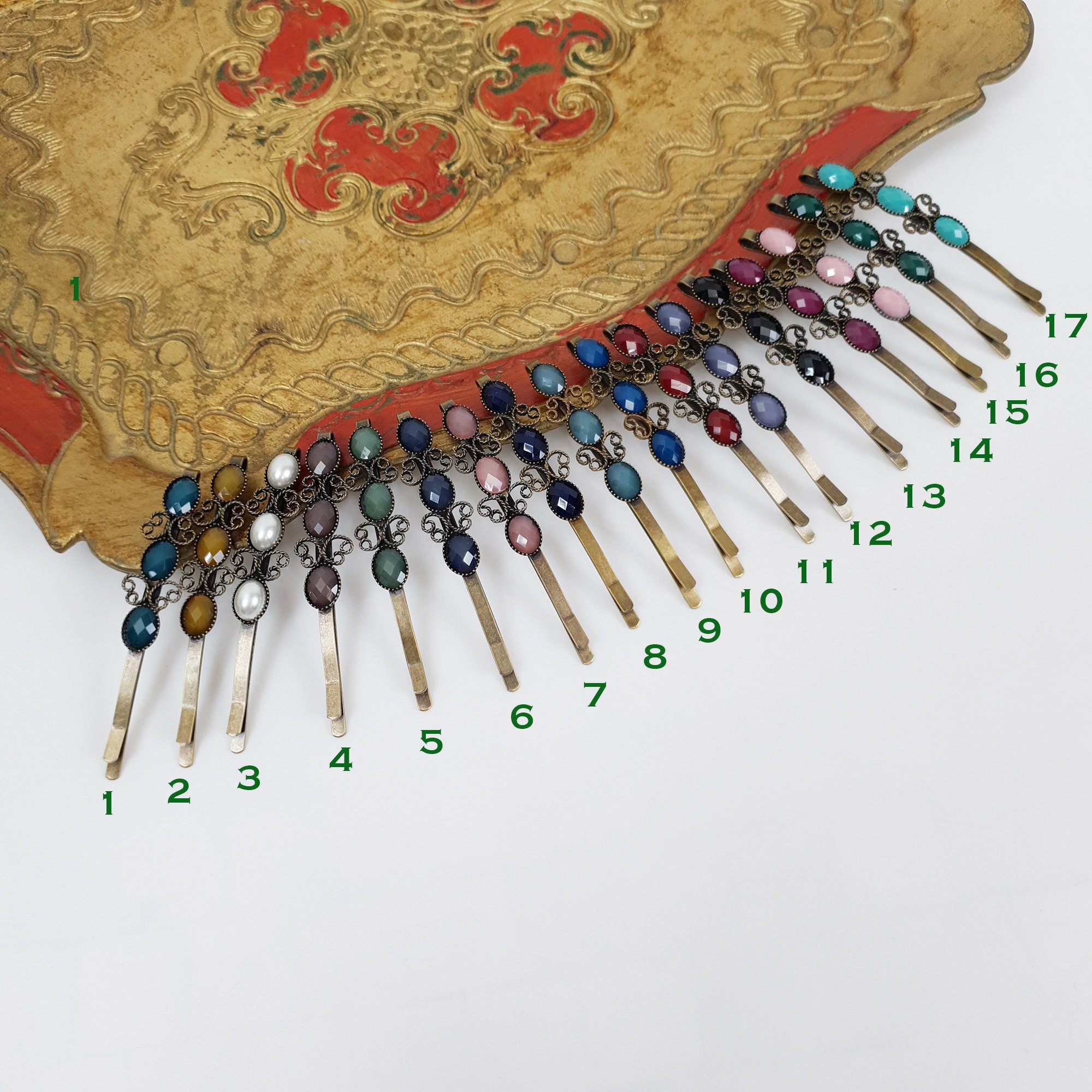 Formica Metal Butterfly Hair Pin (2.4 Inch) / Vintage Antique Hair Bobby Pin / Hair Accessory Pin for Woman