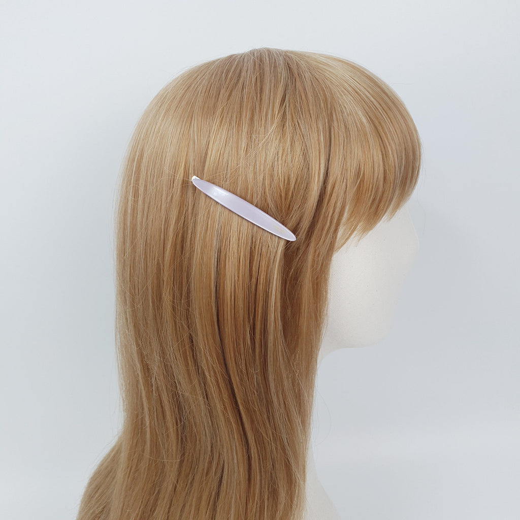 Pure Color Oval Long Bobby Pin (2.6 Inch) / Simple French Hair Pin / Hair Accessory for Woman / Snap Clip for Thin Hair