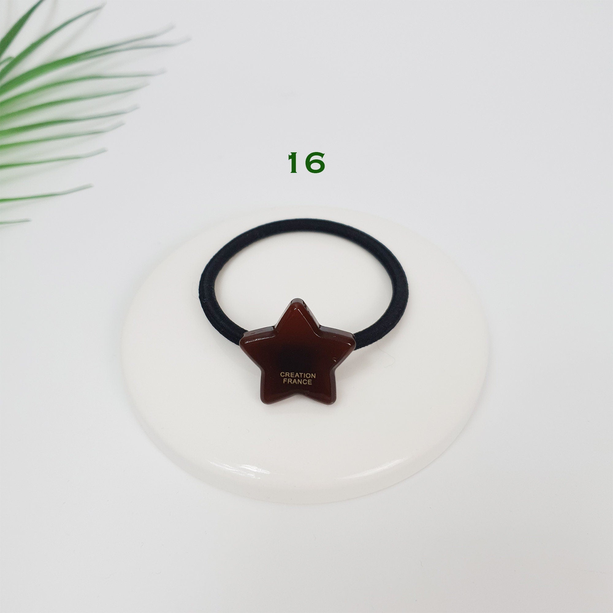 Leopard Pure Color Cute Star Hair Tie / Simple Small Ponytail Holder / Hair Accessory for Woman / French Hair Pin / Hair Scrunchy