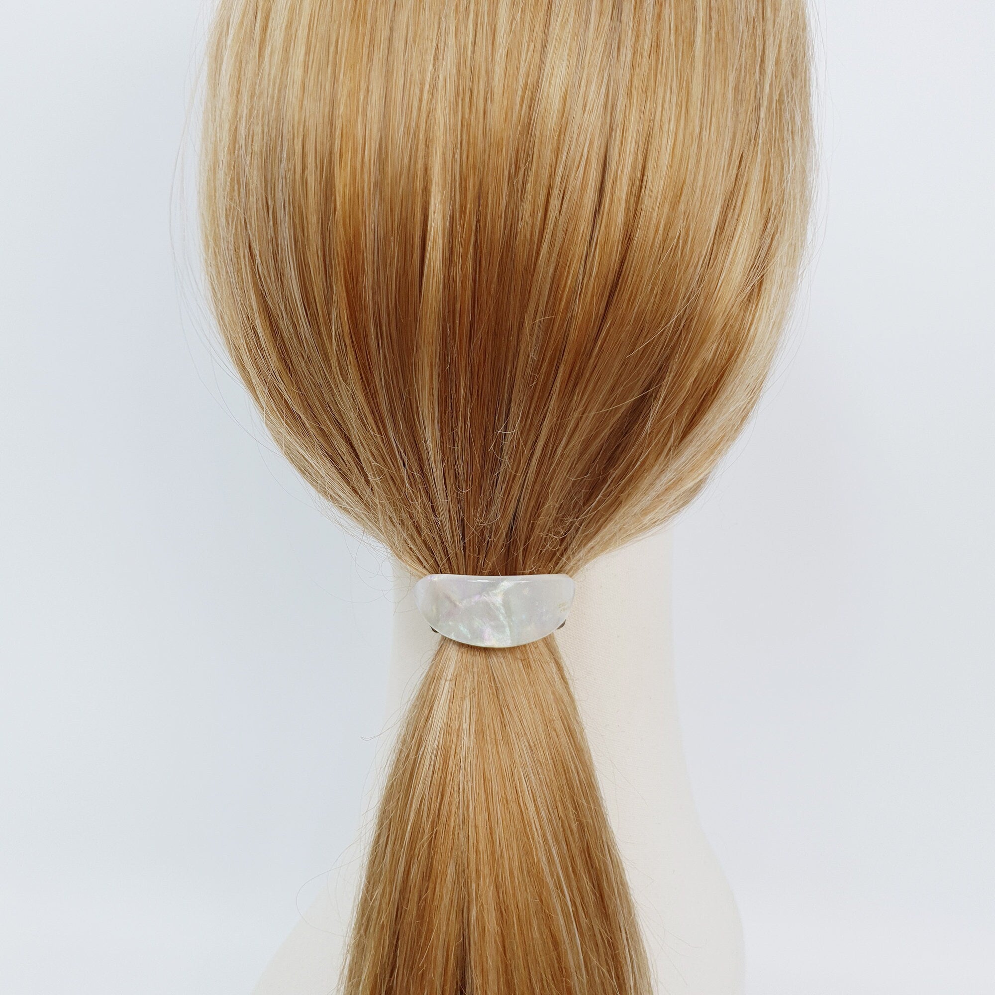 Leopard Pure Color Slim Oval Round Hair Tie / Simple Small Ponytail Holder / Hair Accessory for Woman / French Hair Pin