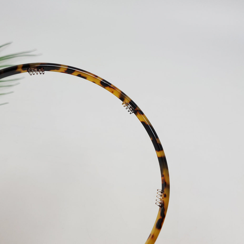 Leopard Extra Thin Headband (0.2 Inch) / Simple Line Tortoise Shell Headband / Hair Accessories for Woman