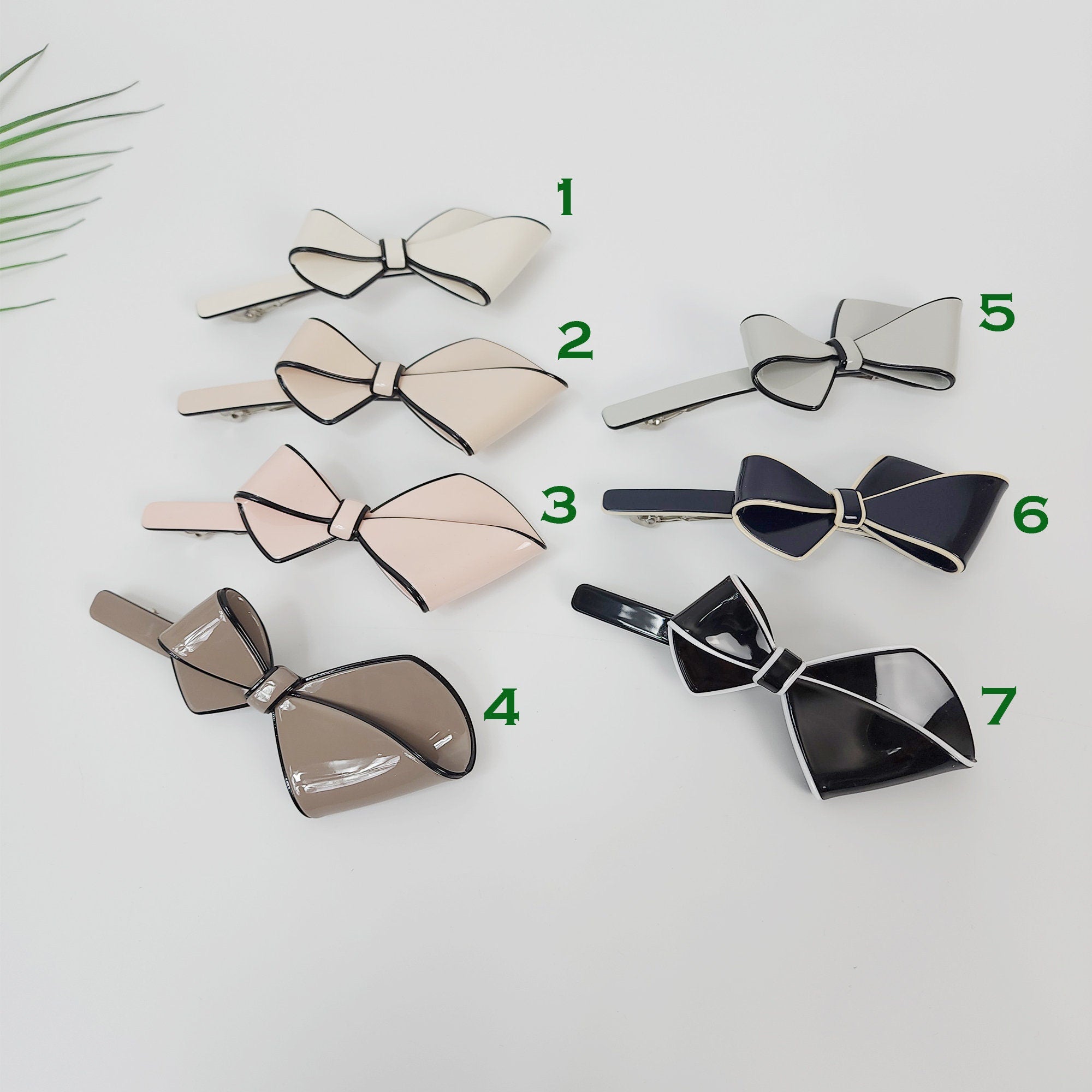 Pastel Color Big Flat Ribbon Hair Barrette (4.0 Inch) / Luxurious French Hair Pin / Hair Accessory for Woman / Automatic Hair Clip