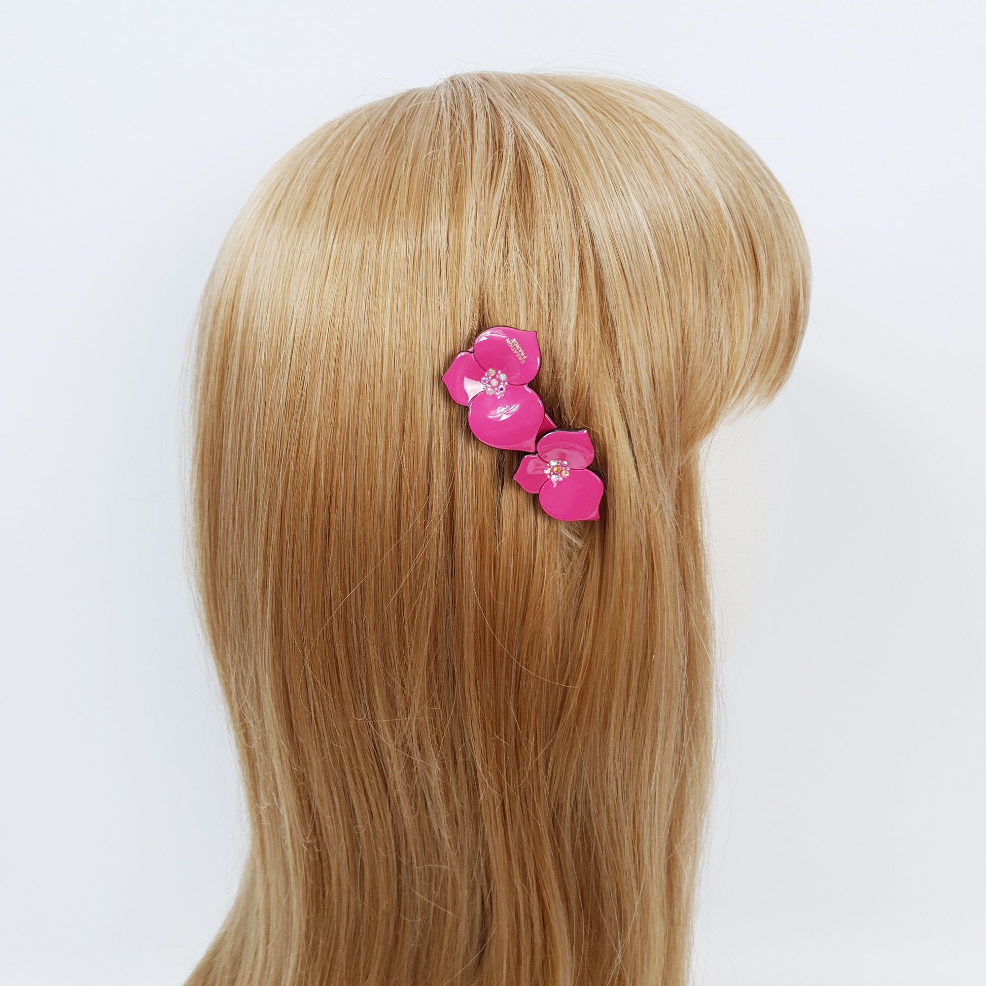 Blossom Nonslip Hair Comb Pin with Cubic / Tortoise Shell French Hair Pin / Hair Fork for Woman / Flower Hair Pin