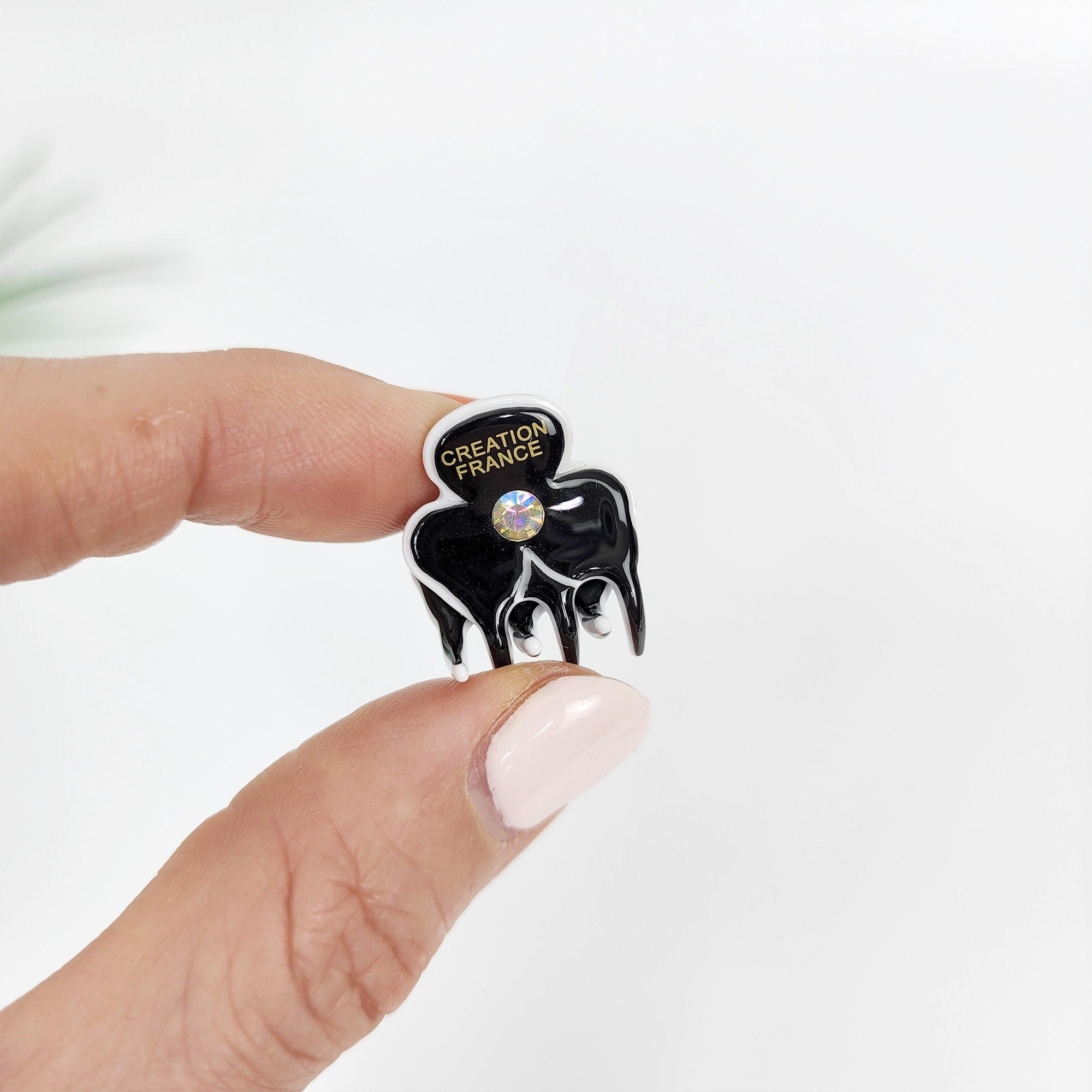 Three Floral Leaf Hair Clip (2 pieces in 1 set) / Cute Small French Hair Pin / Hair Barrette for Woman / Pastel Color French Barrette