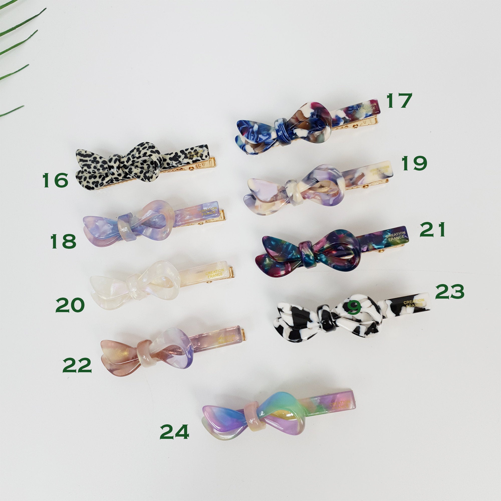 Single Ribbon Hair Clips / Tortoise Shell French Hair Pin / Hair Accessory for Woman / Alligator Hair Clip