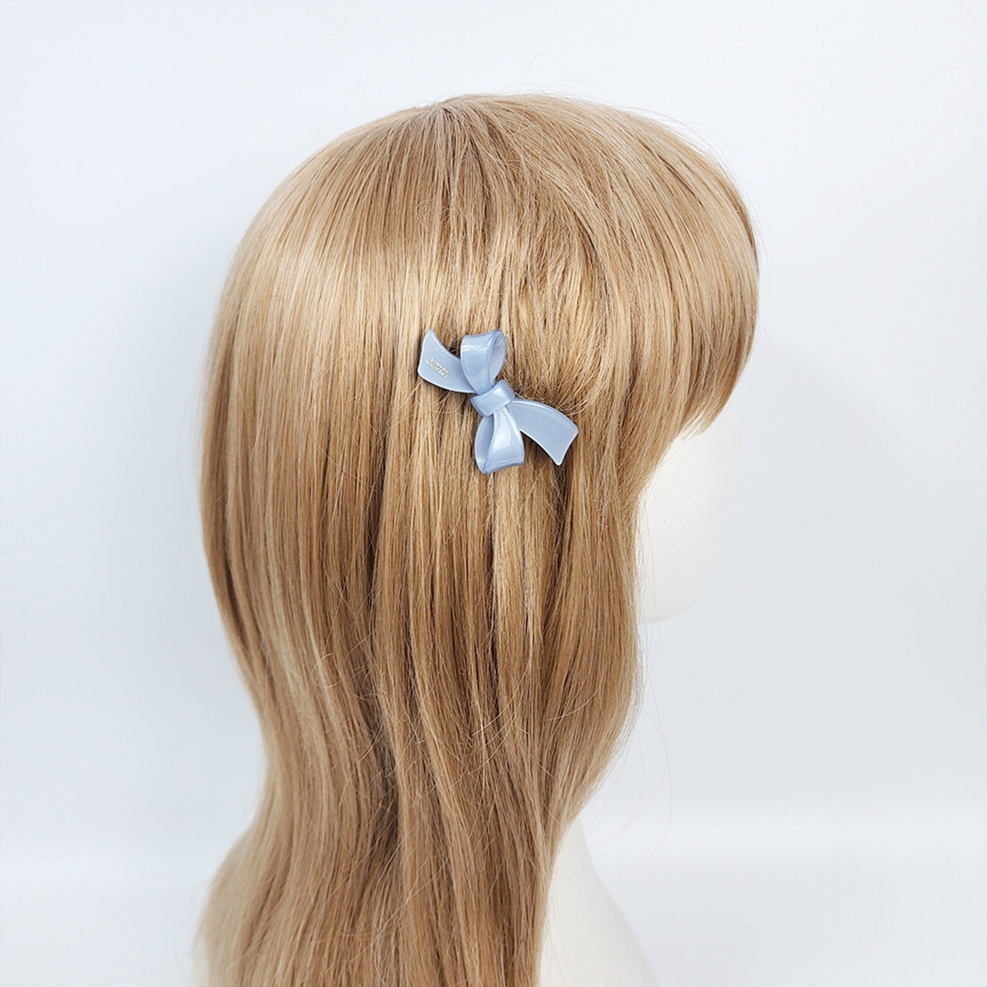 Tortoise Shell Double Ribbon Hair Comb Pin / Cute French Hair Pin / Hair Fork for Woman / French Barrette for Girls