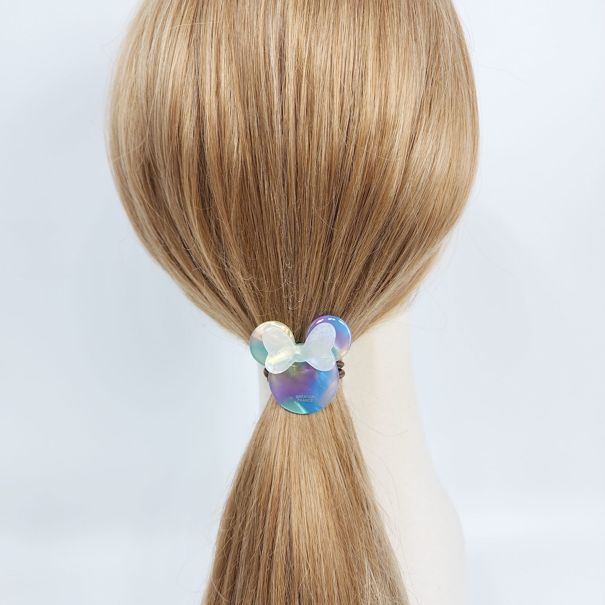 Pretty Mini Mouse Hair Tie / Cute Ponytail Holder / Hair Accessory for Woman / French Hair Pin / Hair Scrunchy