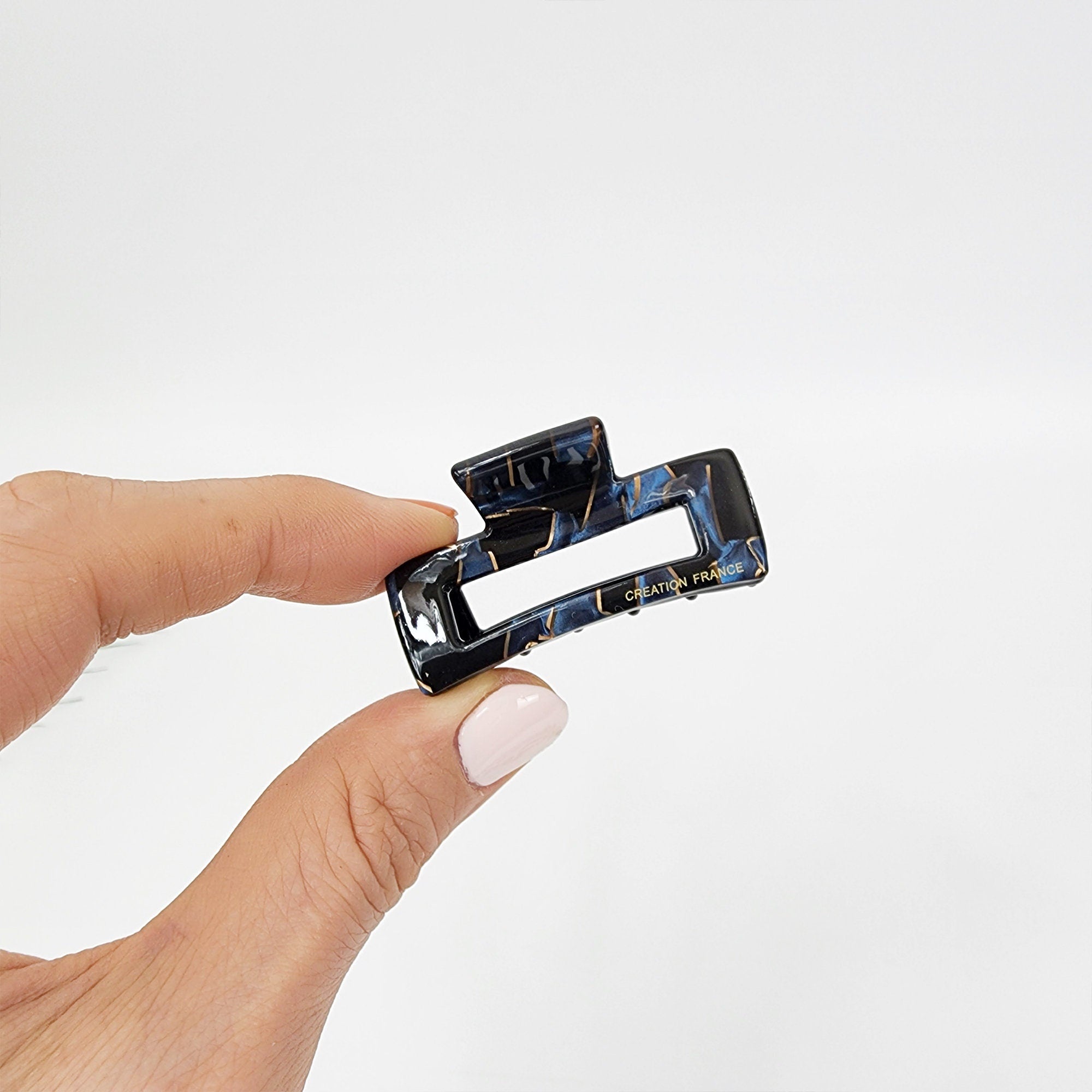 Leopard Square Small Hair Claw Clip / Tortoise Shell Mini French Pin / Hair Barrette for Woman / Mini Hair Clips