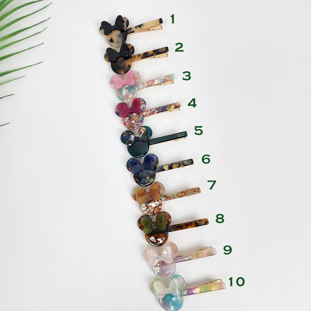 Minnie Mouse Mini Hair Clip Claw (2.8 Inch) / Cute French Hair Pin / Alligator Hair Clip for Woman / French Hair Barrette