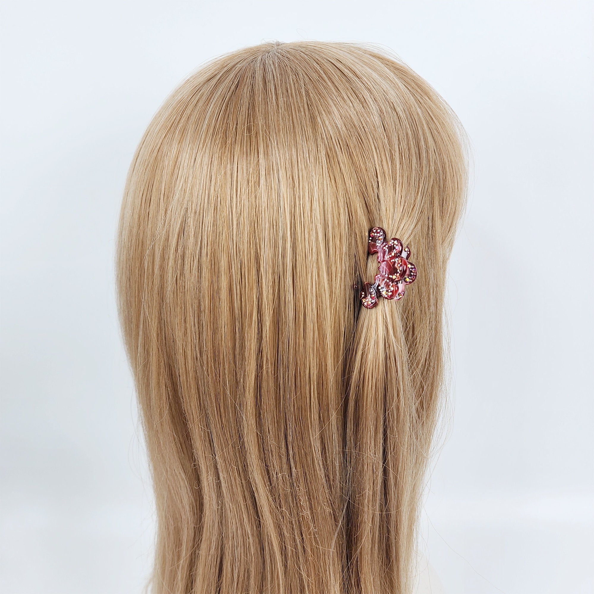 Crown Mini Hair Clips with Cubic / Luxurious French Hair Pin / Hair Accessory for Woman / French Barrette for Girl