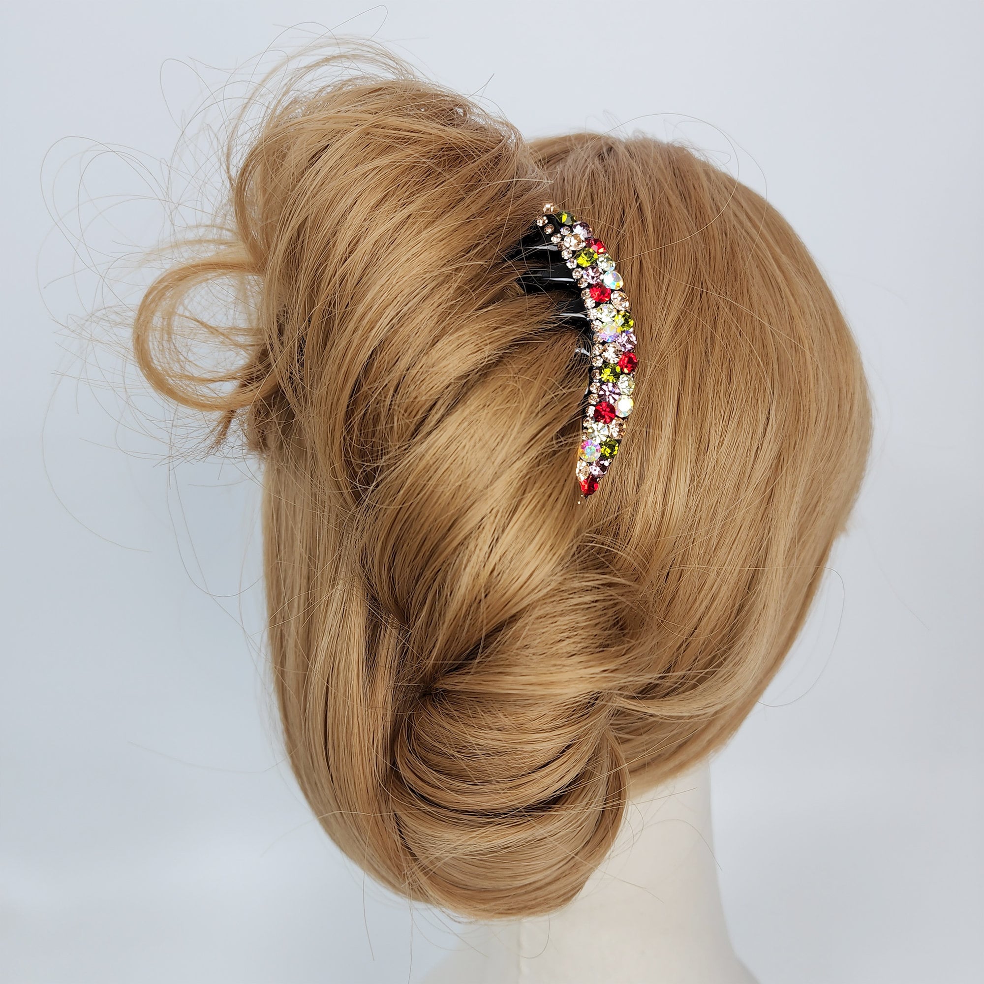Luminous Hair Comb Pin with Cubic / Luxurious French Hair Pin / Hair Comb for Woman / Hair Fork for Thick Hair