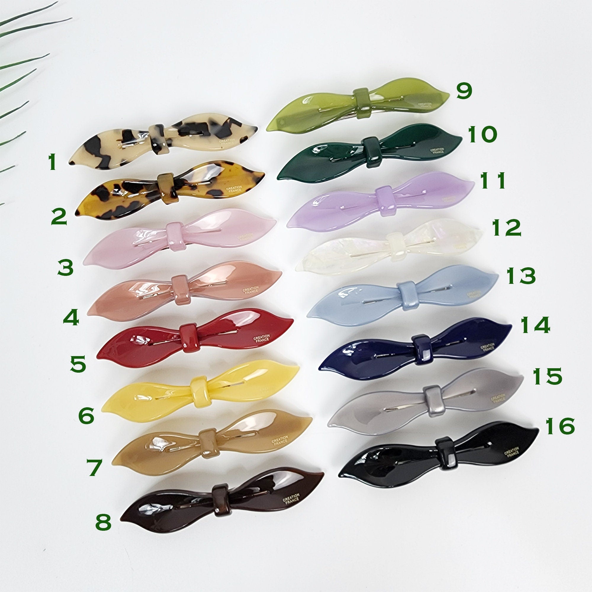 Pure Color Lip Shape Ribbon Hair Barrette (3.5 Inch) / Tortoise Shell French Hair Pin / Hair Accessory for Woman / Automatic Hair Clip